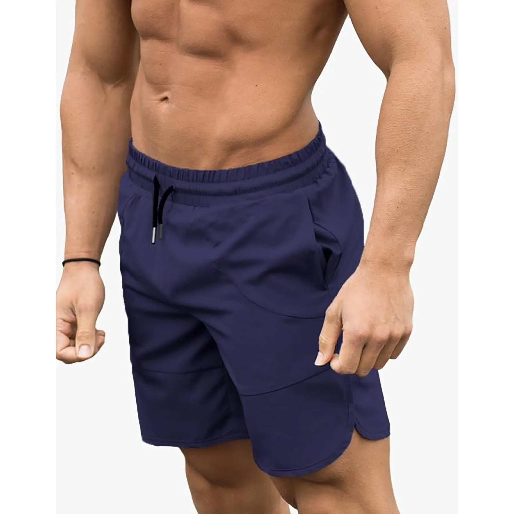Men's Gym Shorts Quick Dry Training Running Belt Pockets 9
