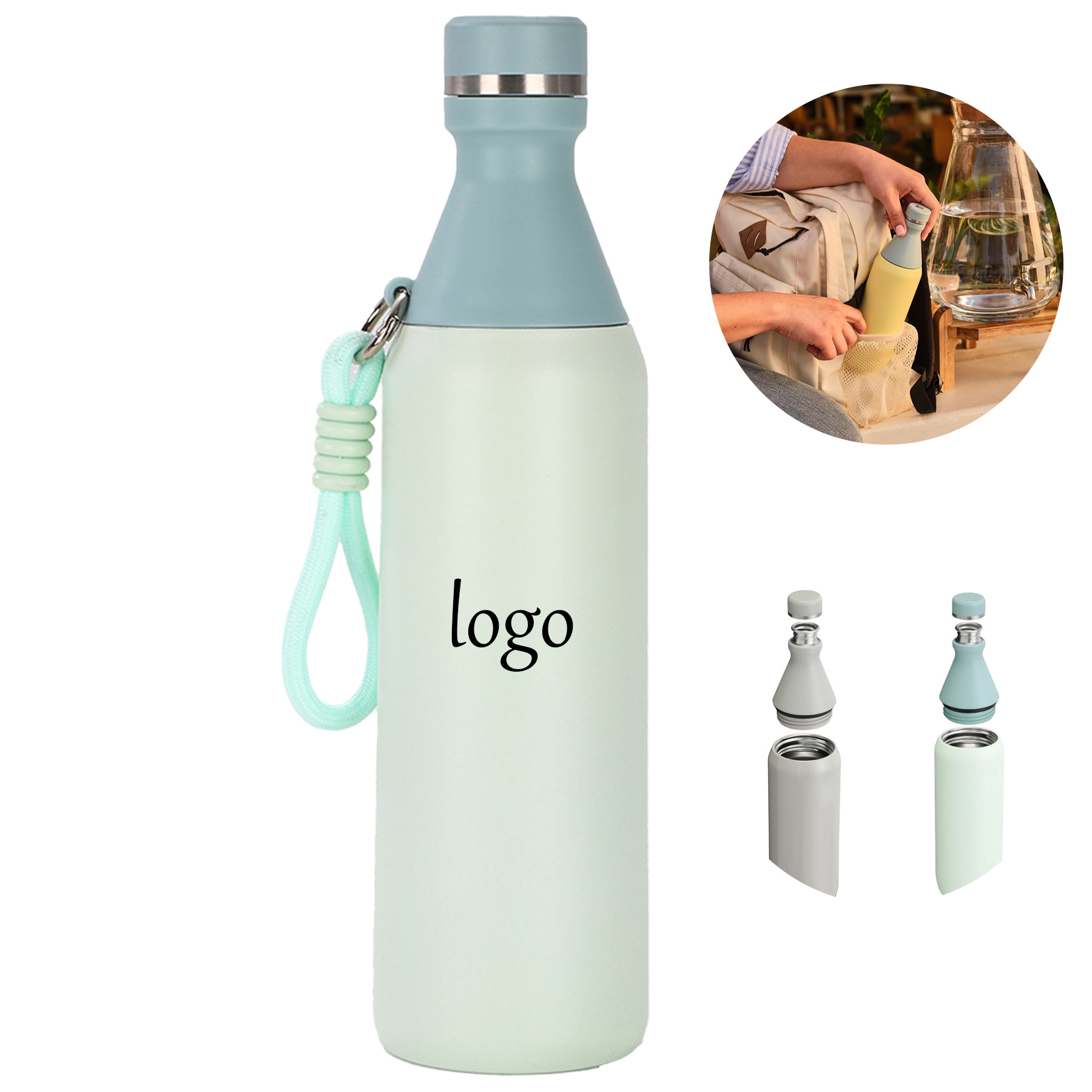 20oz Insulated Bottle, custom water bottle with logo imprint 6