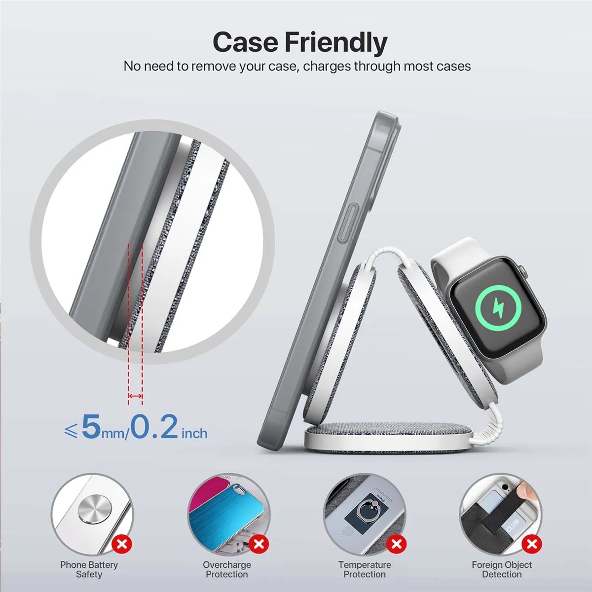 3 In 1 Cloth Multi-functional Magnetic Wireless Chargers 10