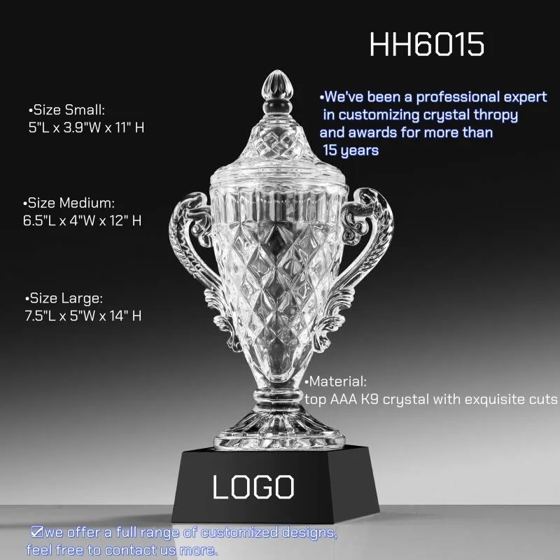 Factory Supply Crystal Trophy Cup Award Champion Winner 6