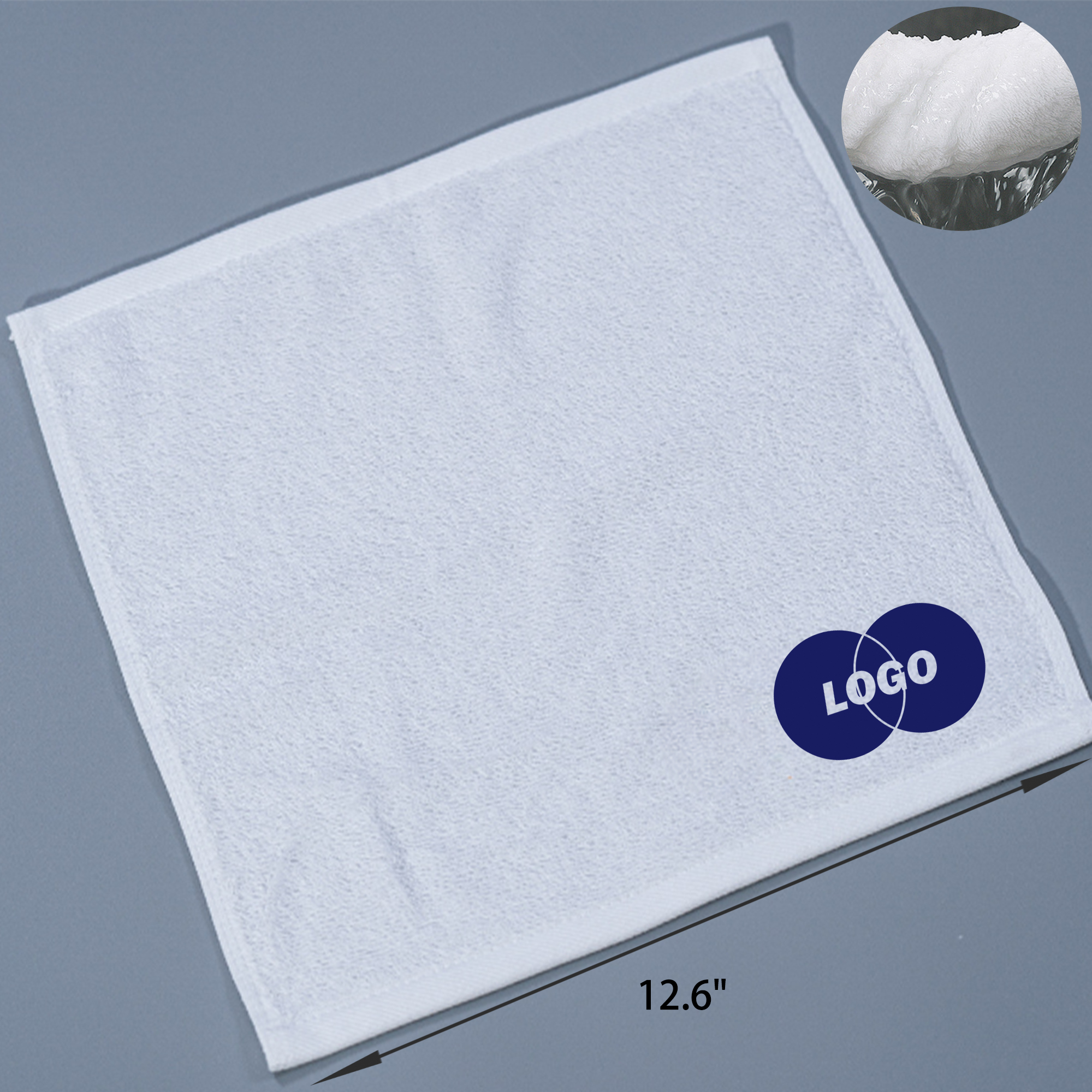 Soft 12x12In Cotton Hotel White Towels 1