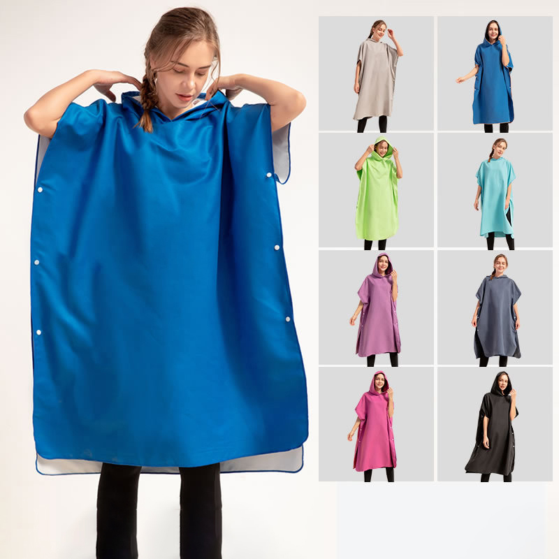 Microfiber Beach Changing Towel Robe w/Hood 17
