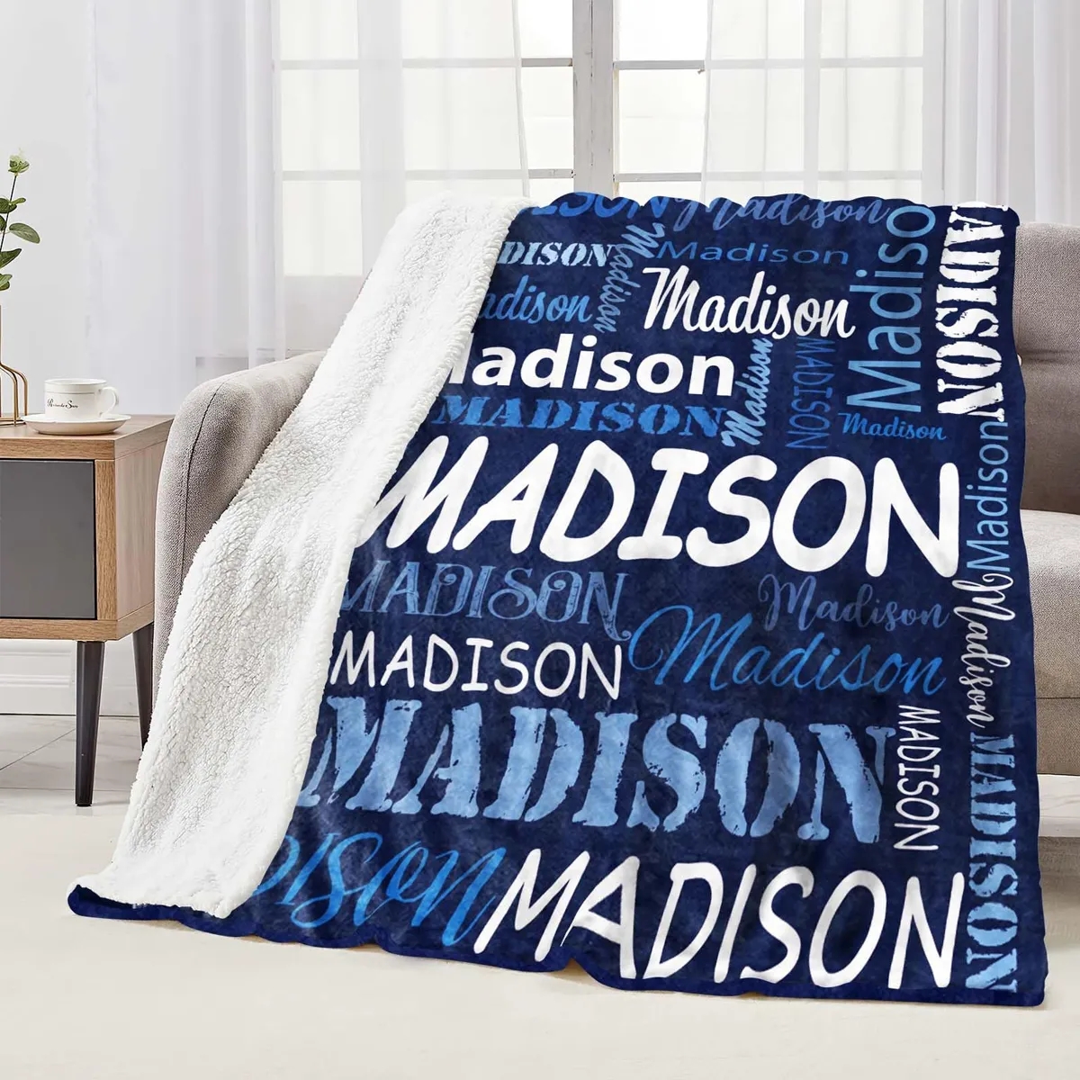 Custom Sherpa Fleece Throw Blanket 2