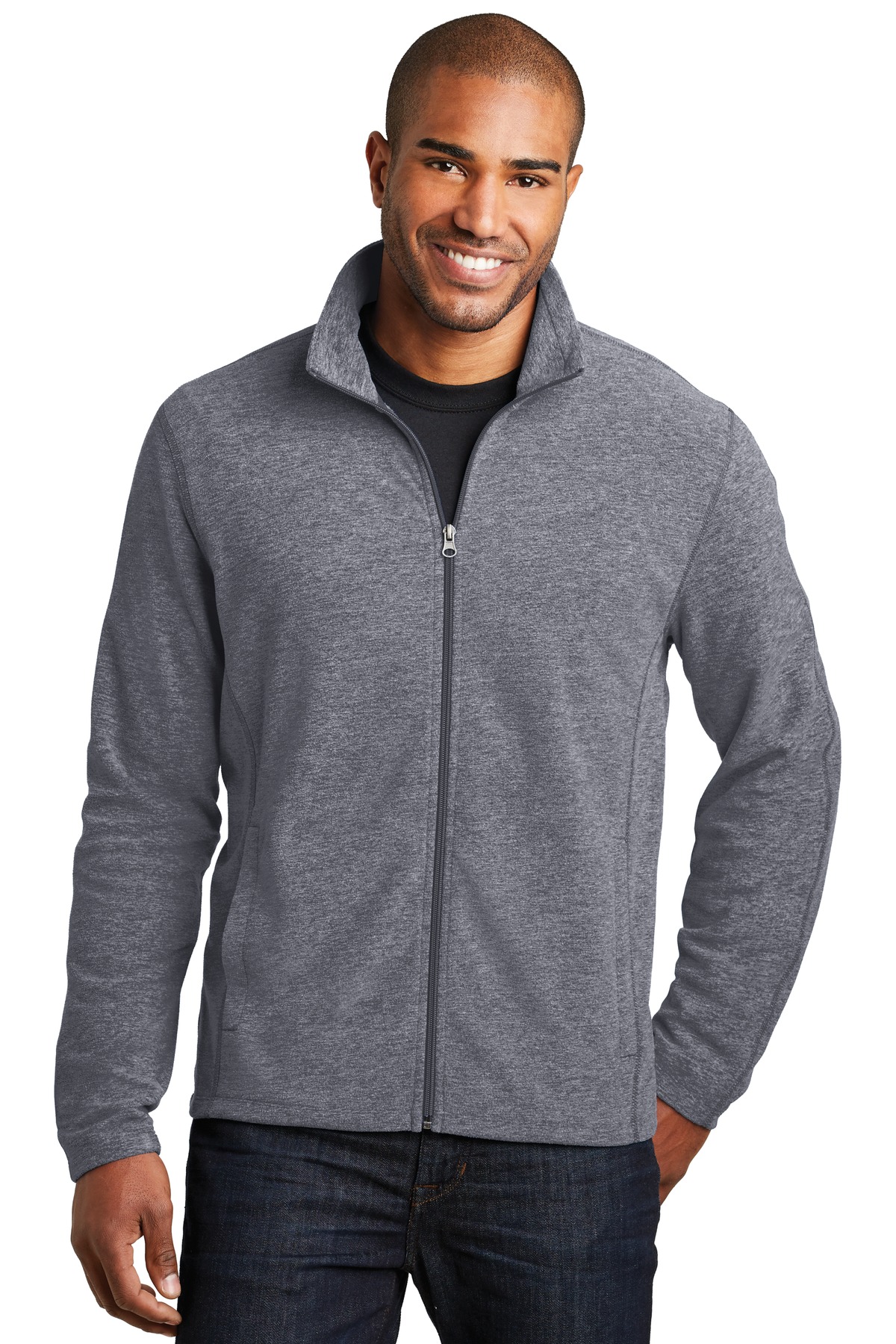 Port Authority Heather Microfleece Full-Zip Jacket. F235 10