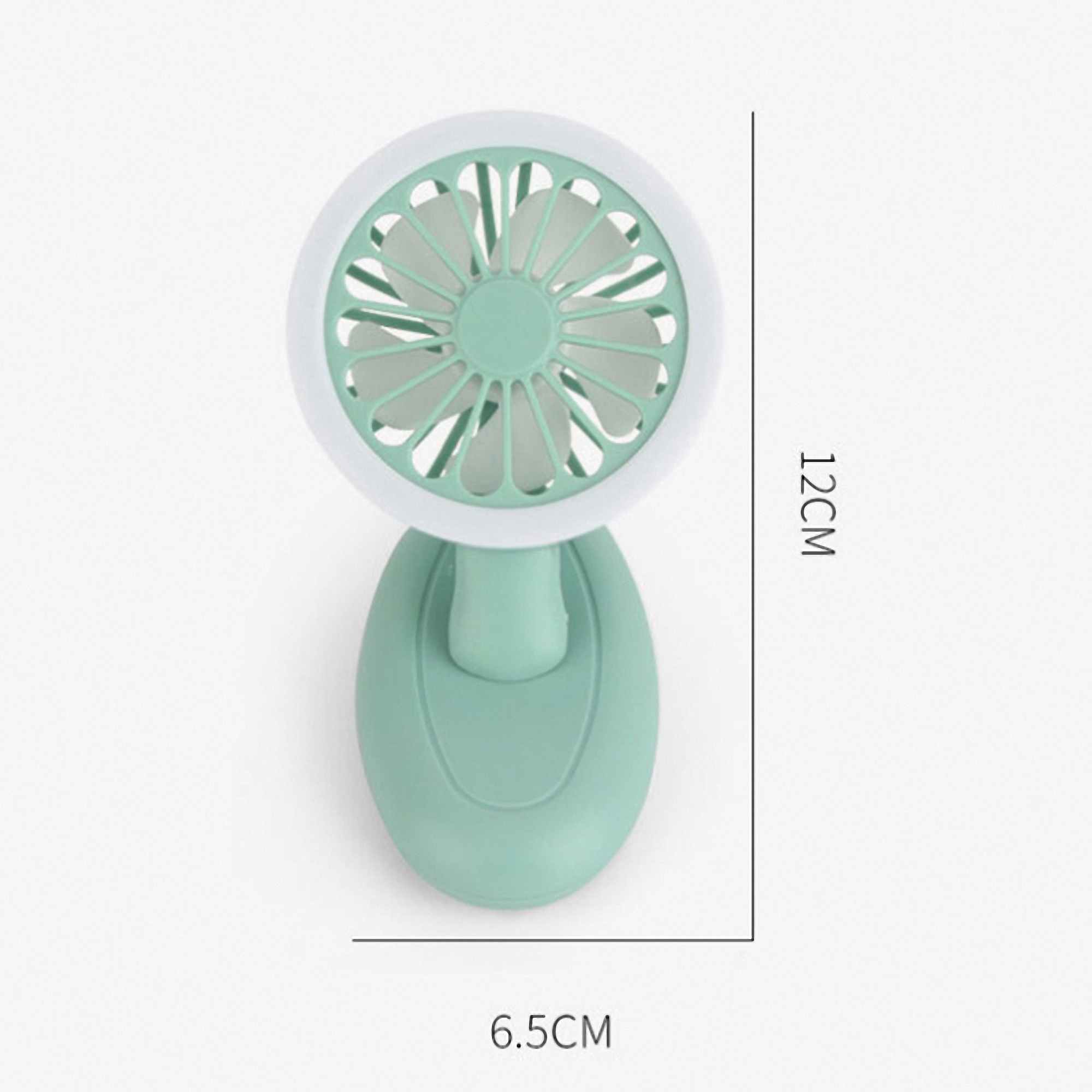 Portable USB Rechargeable Desk and Handheld Fan with LED Light 5