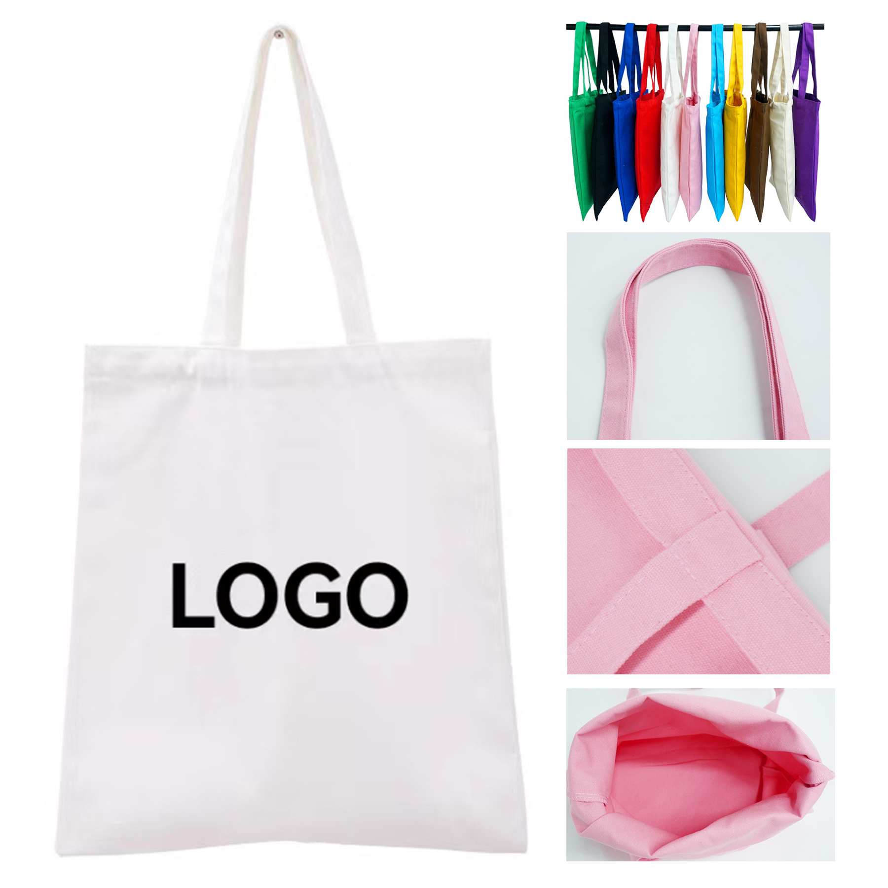 Vertical Cotton Tote Bag 1