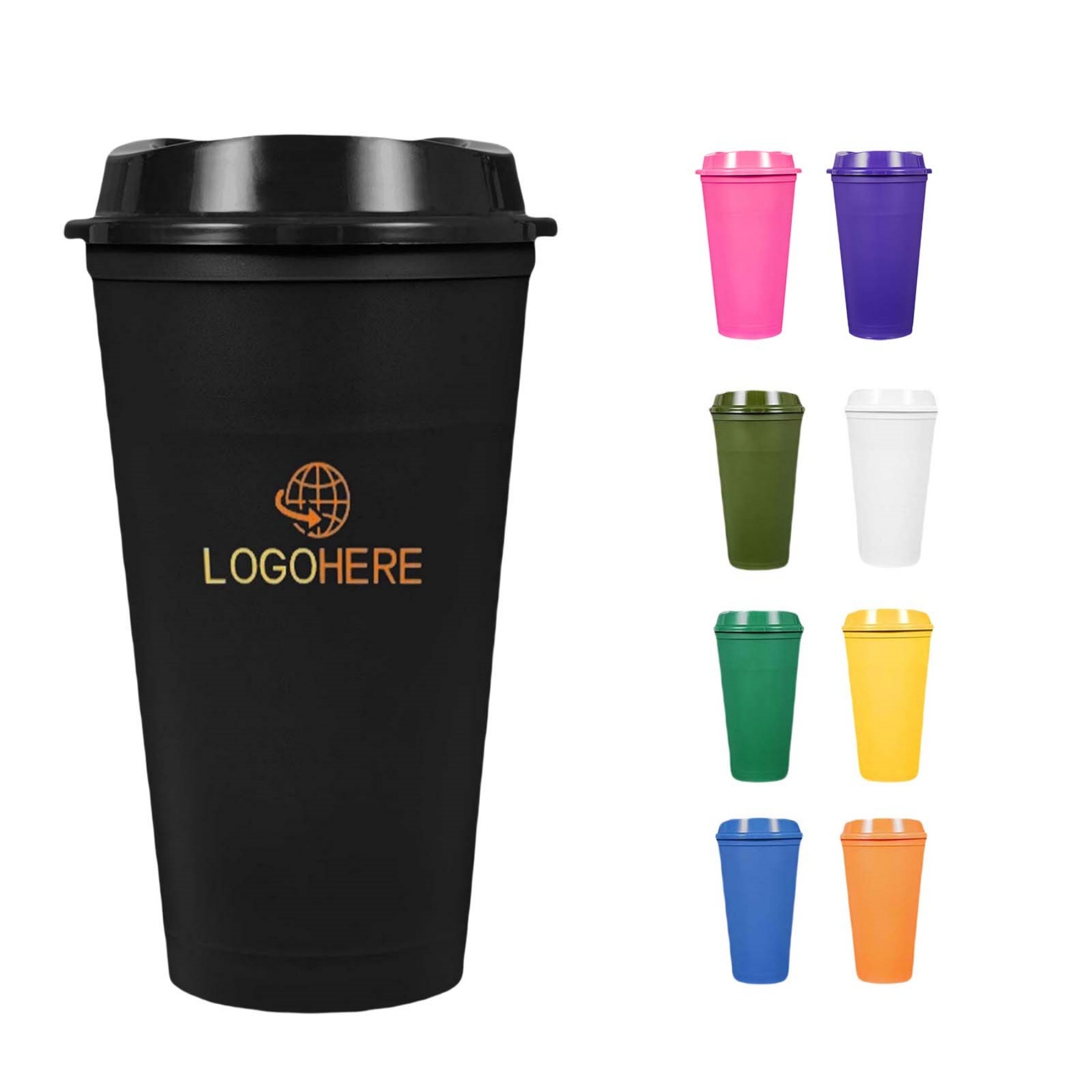 16oz Reusable Plastic Coffee Cup 2