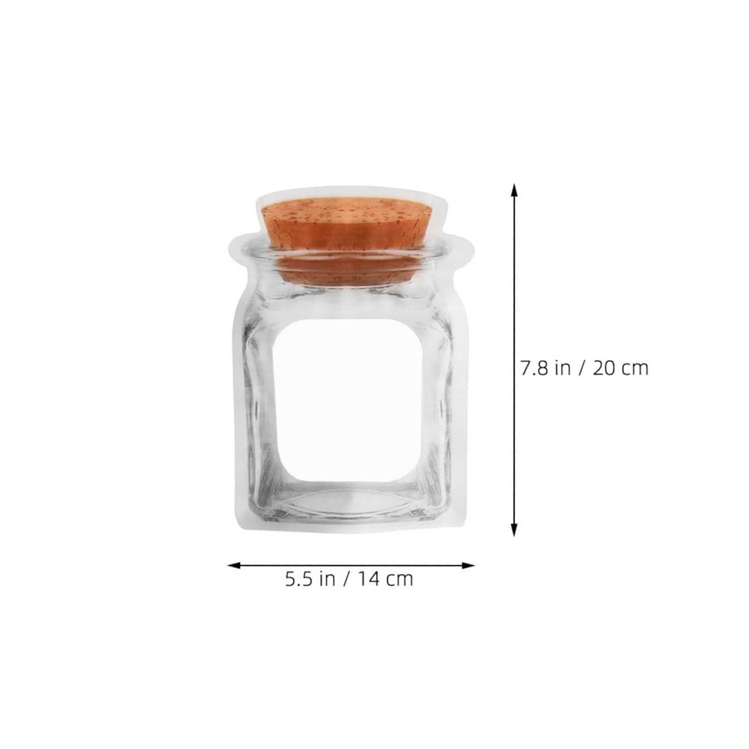 100pcs Small Reusable Bottle-Shaped Food Storage Bag 4