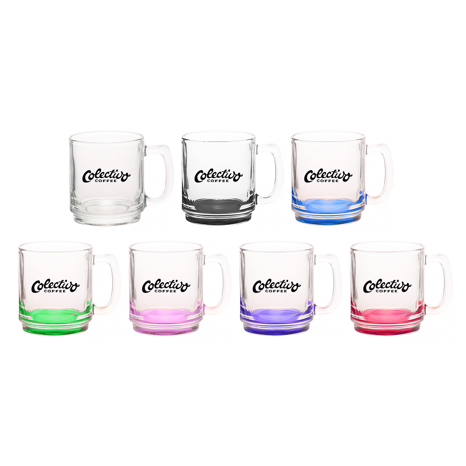 9 oz. Glass Coffee Mugs 3