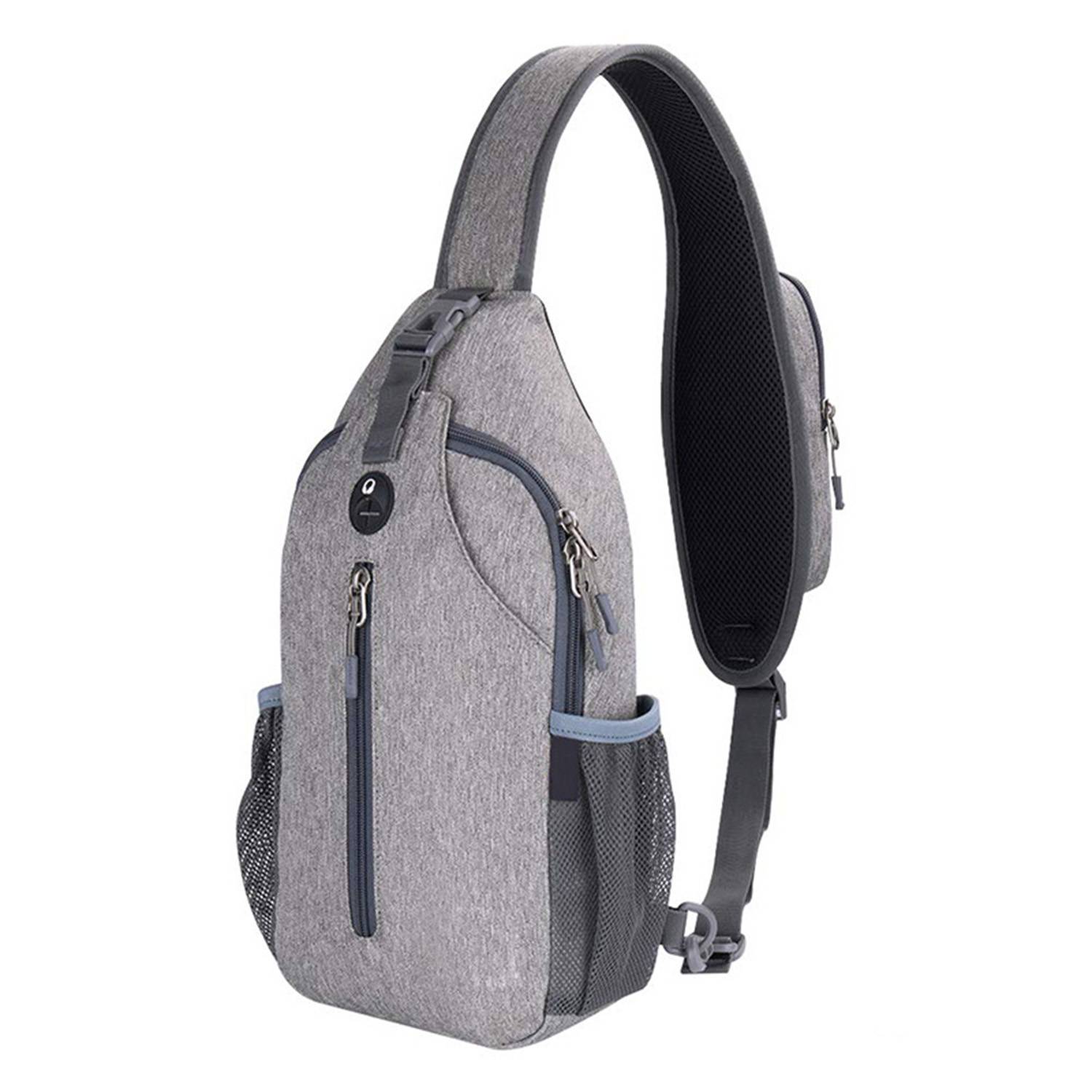 Oxford Chest Sling Bag With Earphone Port 5