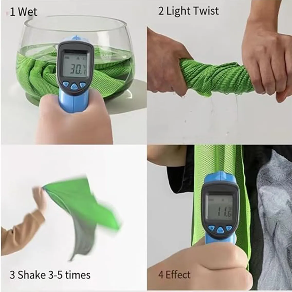 Multipurpose Alphabet Printing Dry Portable Cooling Towels 8