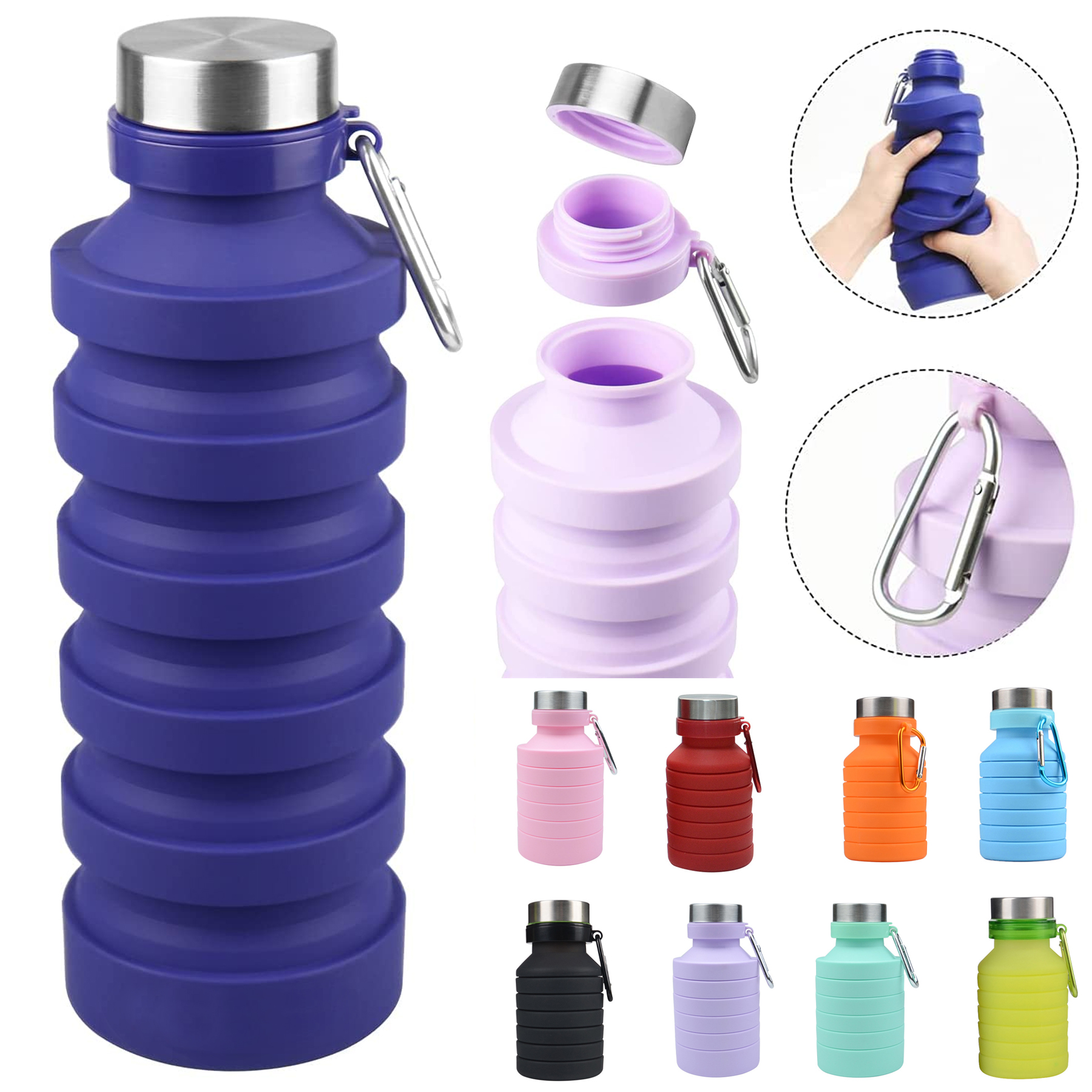 Collapsible Water Bottle - 27oz 3