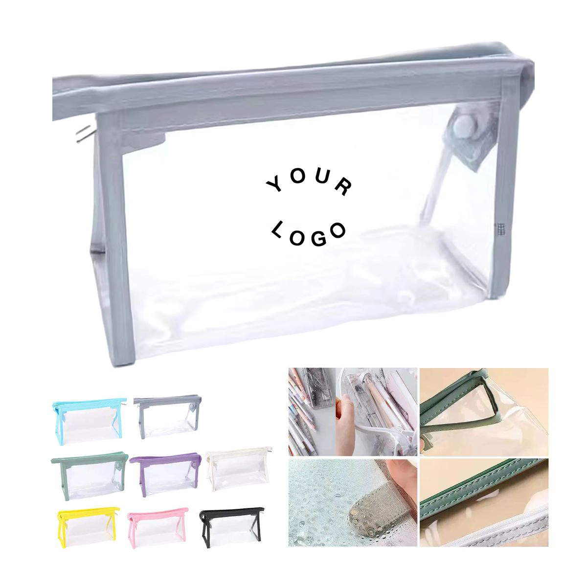 Transparent PVC Toiletry Bag with Zipper 3
