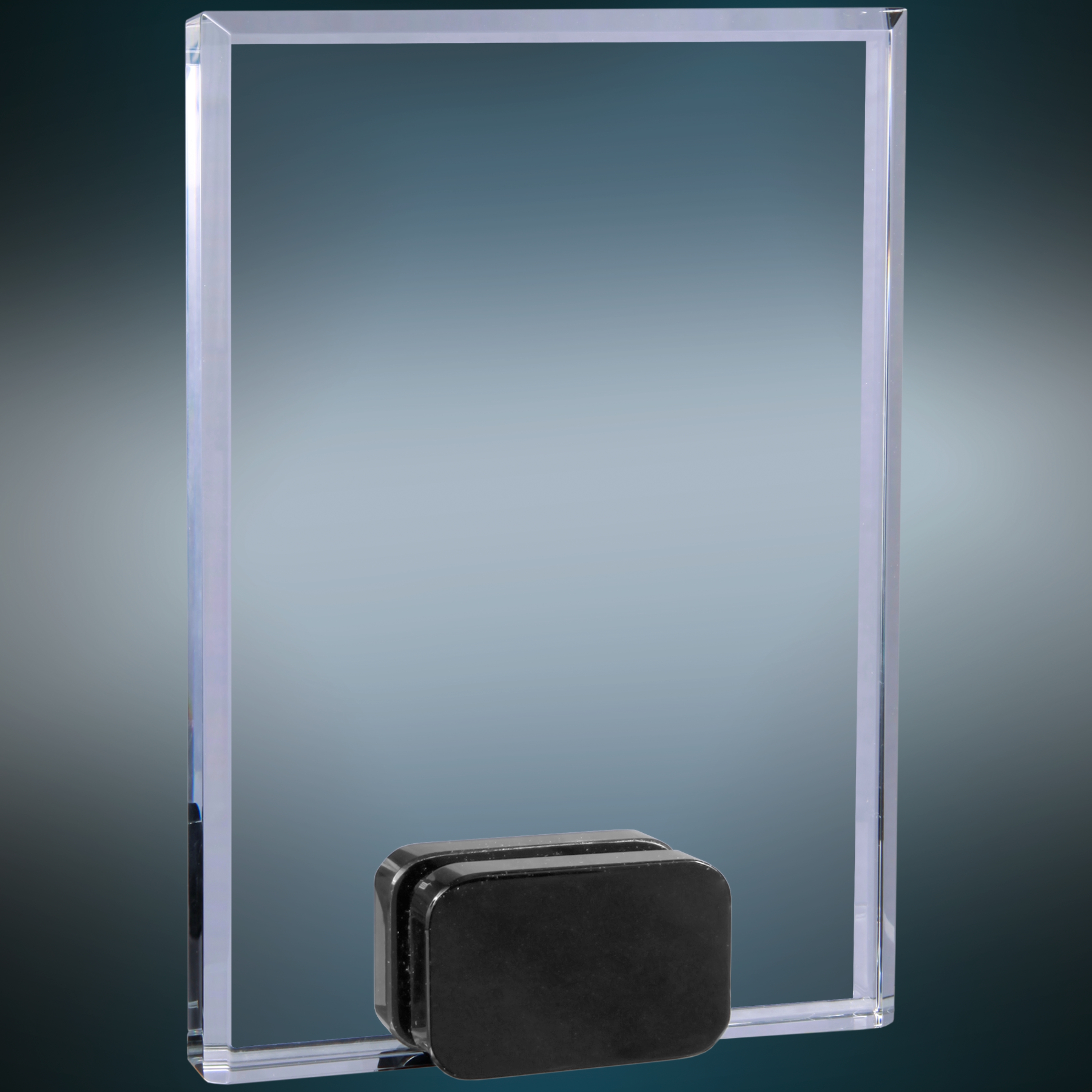 5" x 7" Crystal Rectangle Award with Black Crystal Base 3