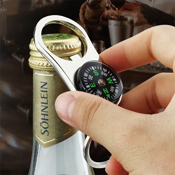 Keyring Bottle Opener with Compass 4