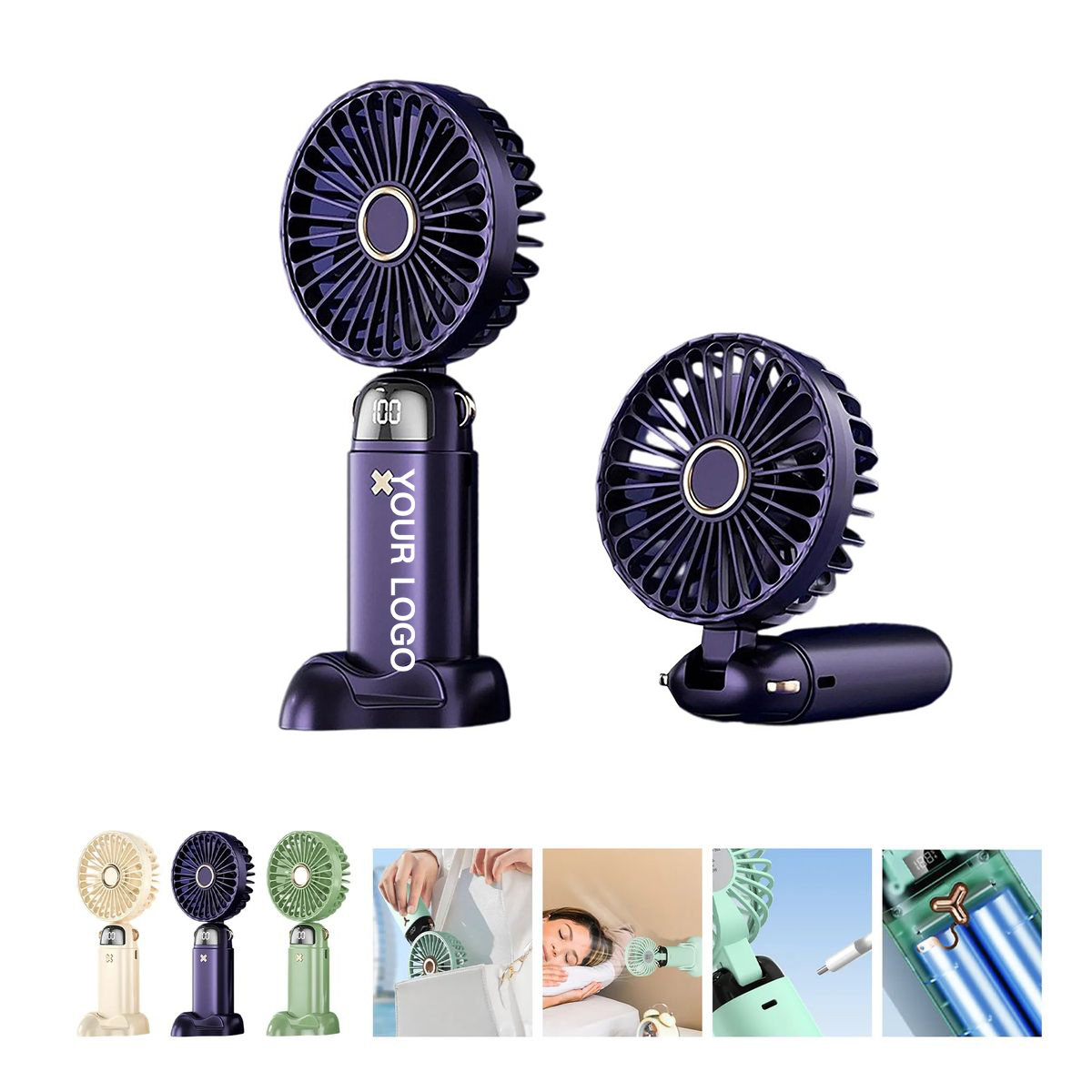 ABS Folding Fan with Adjustable Airflow 2