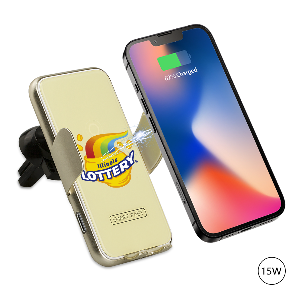 Elgin Wireless Car Charger and Auto-Clamping Mount 4