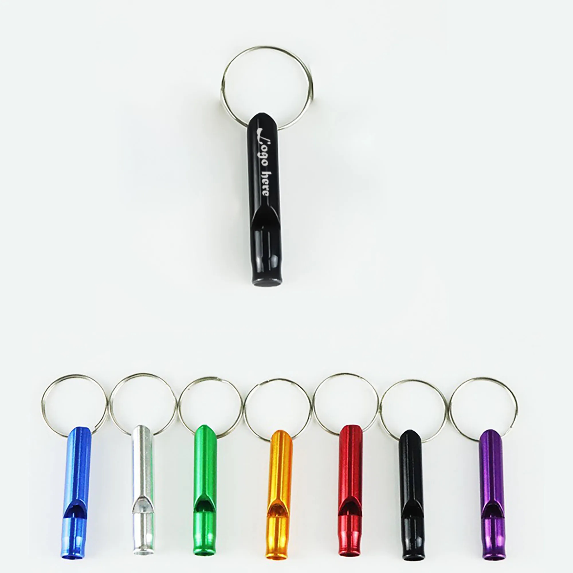 Aluminum Emergency Whistle with Keychain 4