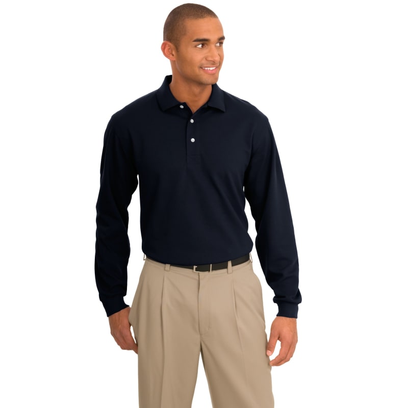 Port Authority Rapid Dry Long Sleeve Polo. 12