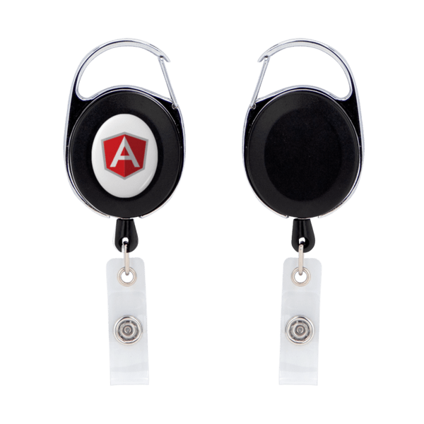 Oval Metal Retractable Badge Reel with Carabiner 23