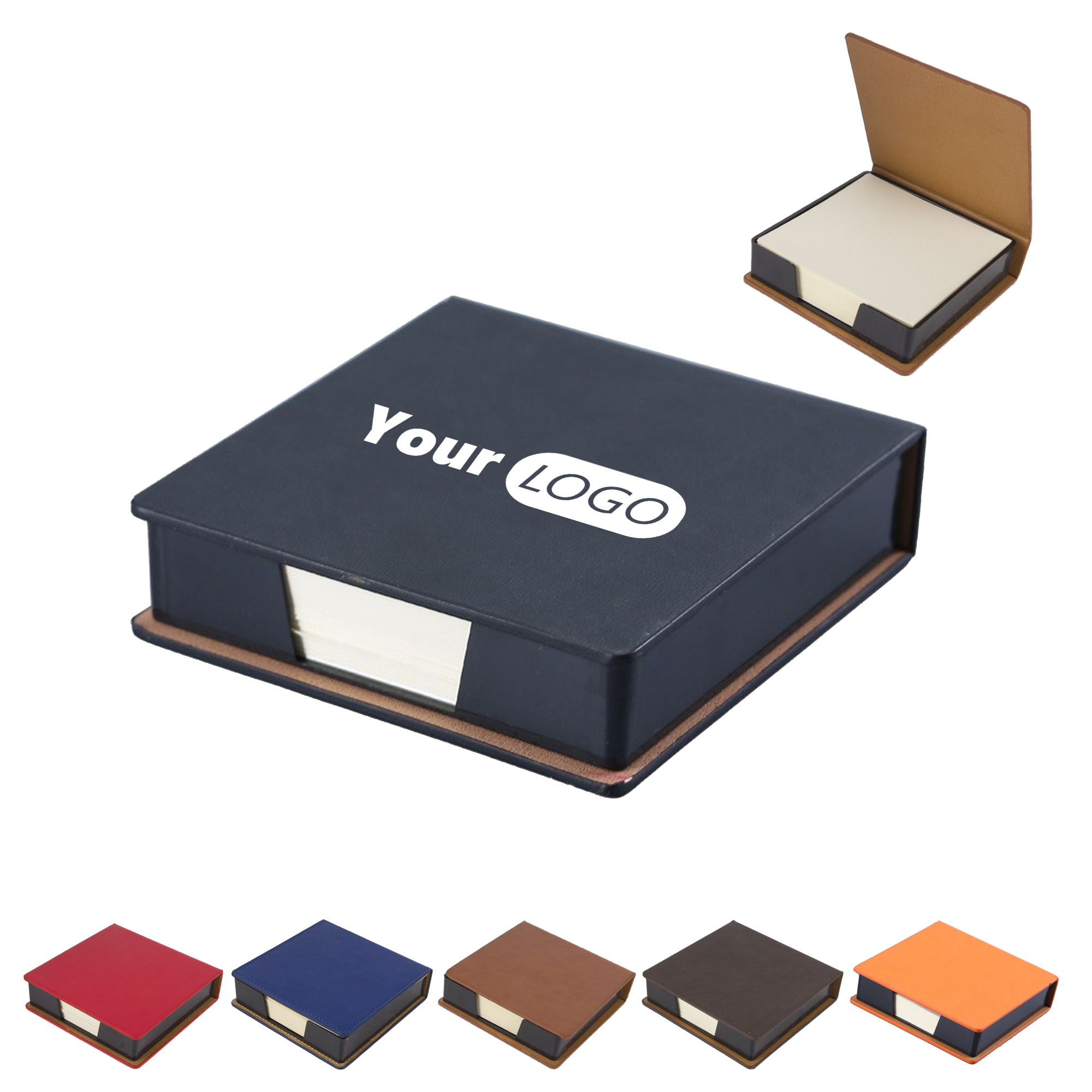 PU Flip-Top Box With Sticky Note Paper 4