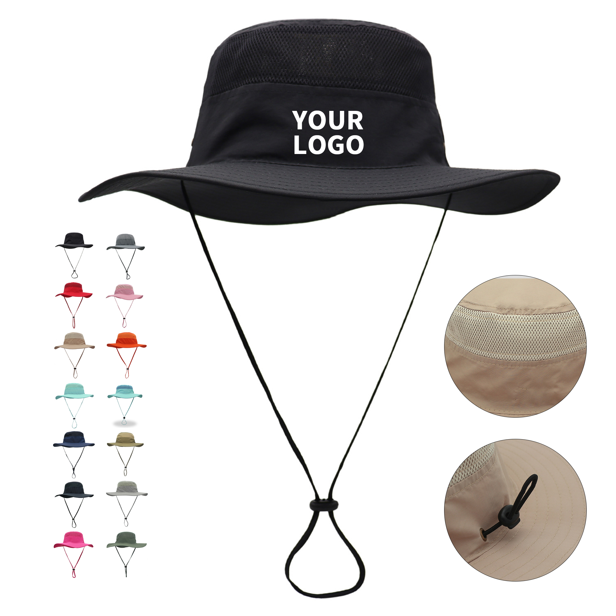 Cotton Material Quick Drying Fishing Bucket Hat 15