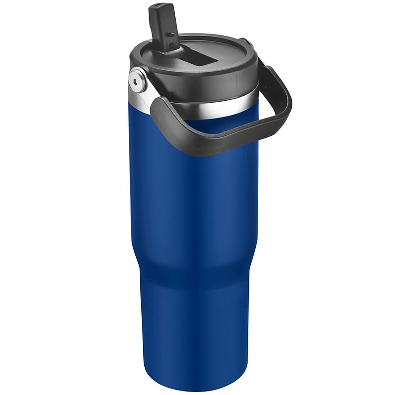 30oz. Vacuum Travel Mug with Carrier Handle