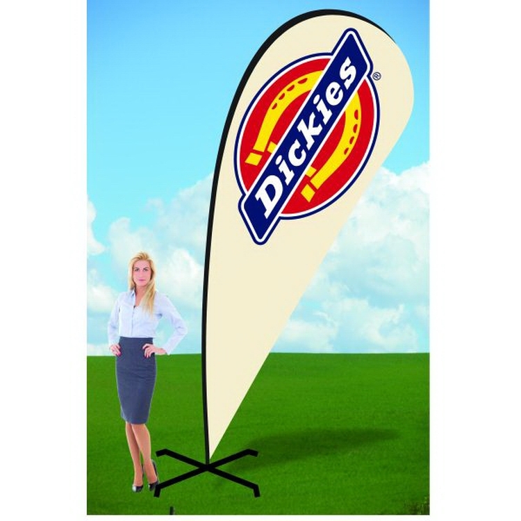 12ft Teardrop Flag with X Stand-single 1