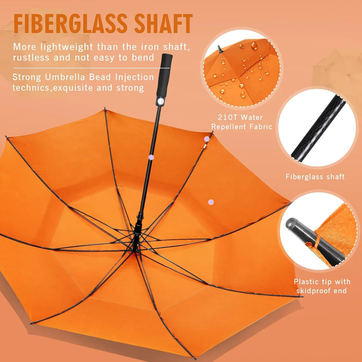 Wind Vented Auto Open Golf Umbrella 5