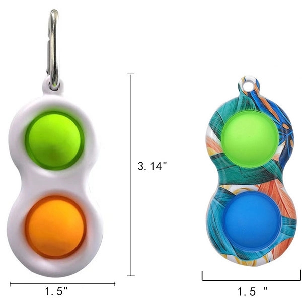 2PCS Simple Dimple Keychains 4
