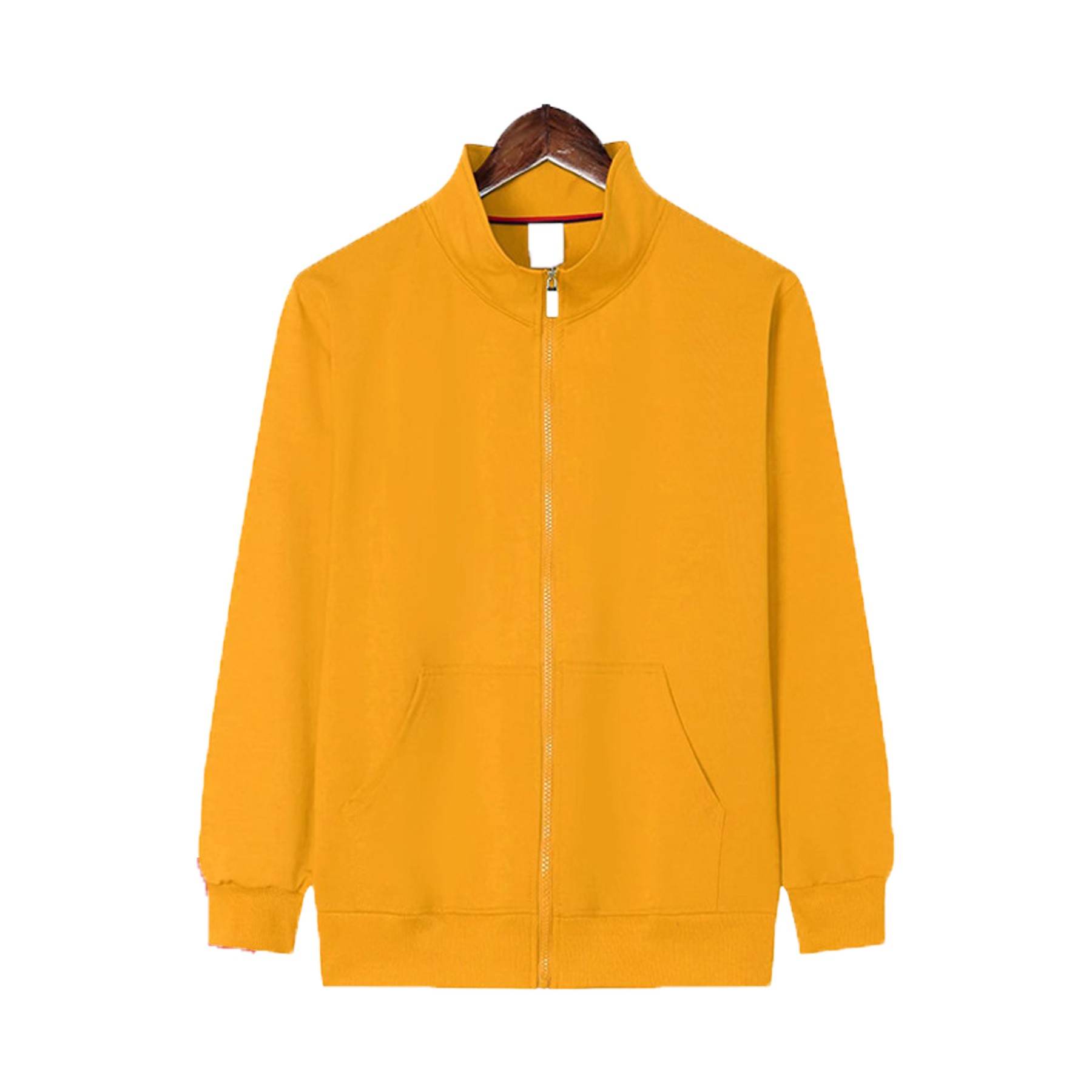 Unisex Stand Collar Full Zipper Sweatshirt 5
