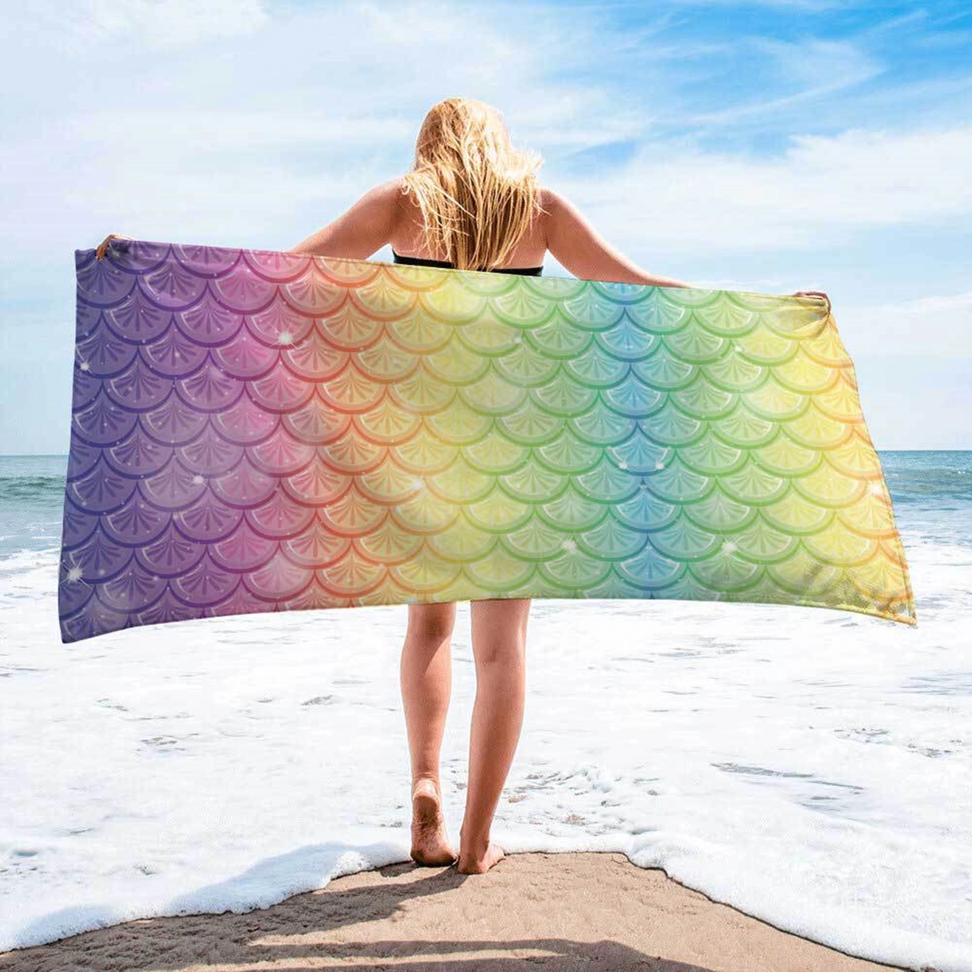 30" x 59" Full Color Microfiber Terry Beach Towel 5