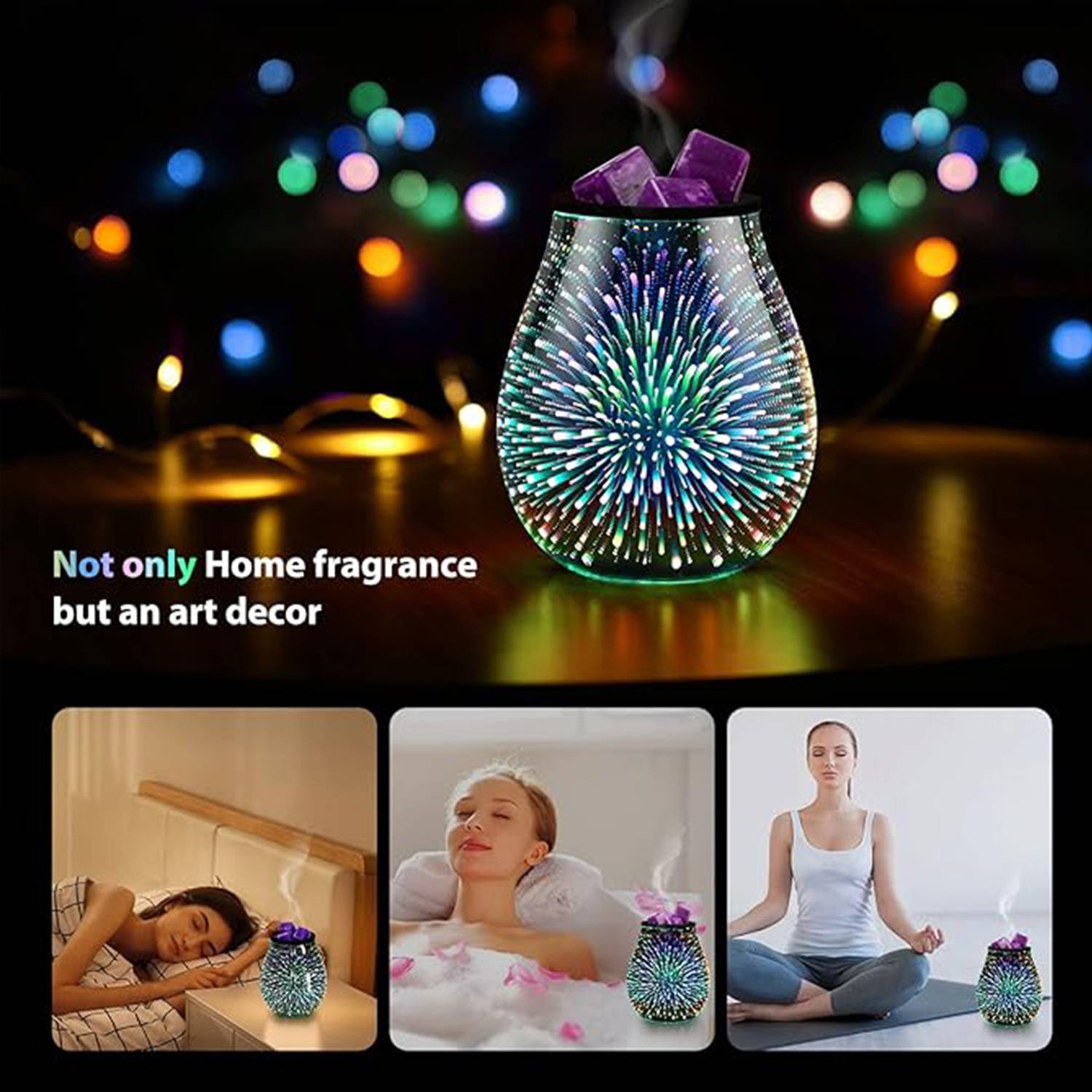 Creative Glass Electric Heating Aromatherapy Night Light 8