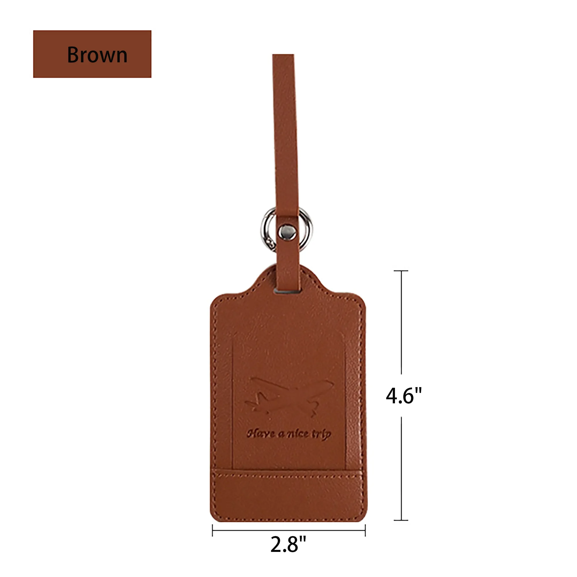 4.6"x2.8" Leather Luggage Spotter Tag 7