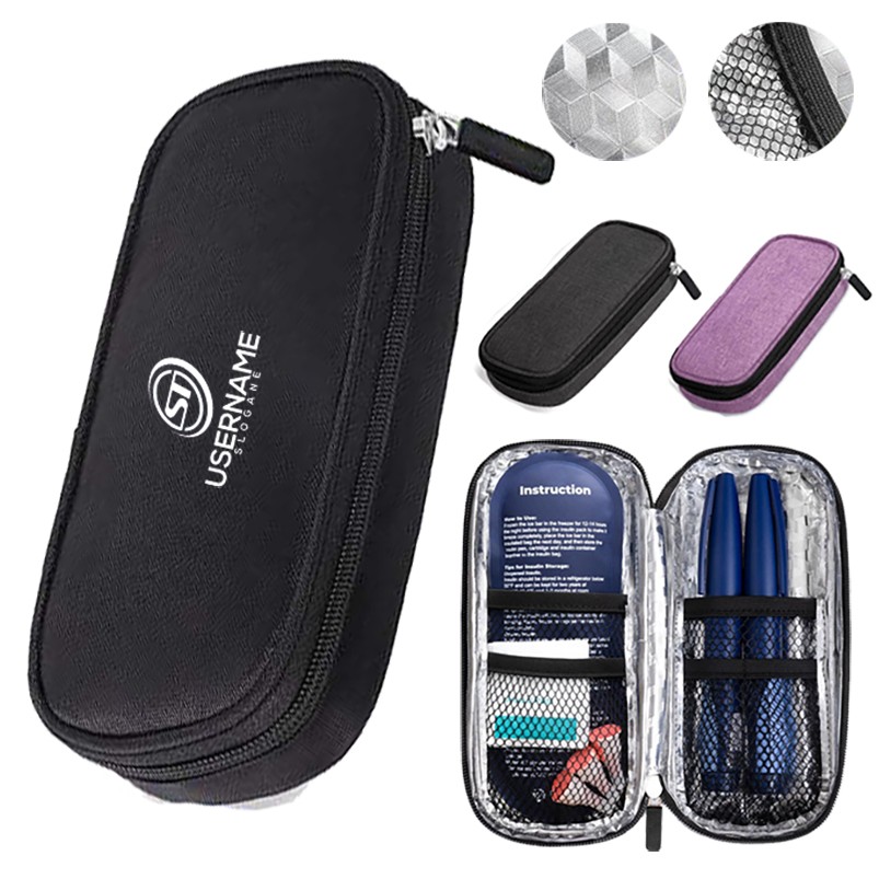 Diabetic Medication Insulated Cooling Bag Insulin Pen Cooler Travel Case with TSA Approved Ice Packs 1