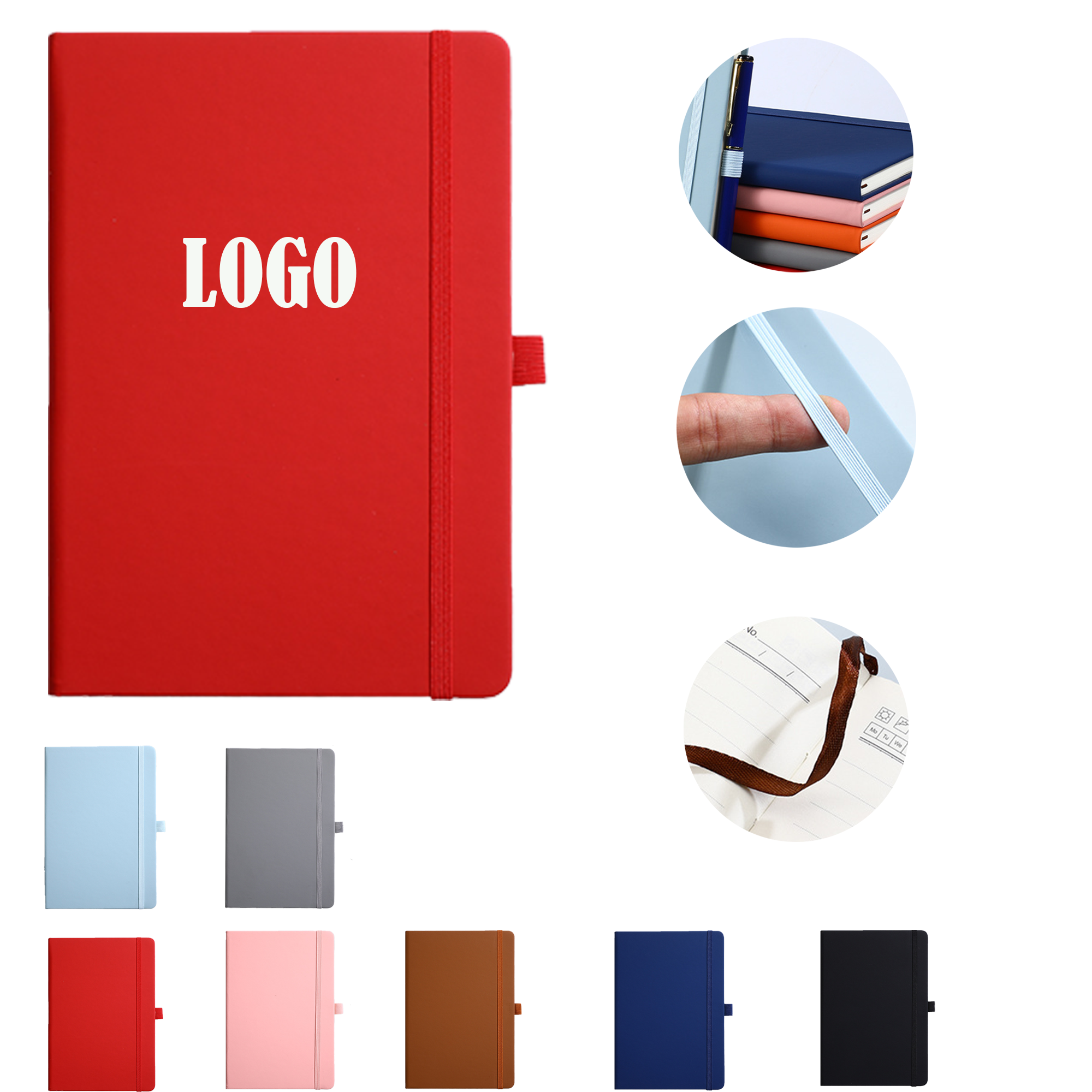 A5 Journal Hardcover Notebook With Pen Holder For Travel MOQ50 2