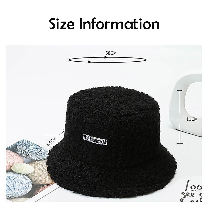 Faux Lamb Wool Fishermans Hat Trend Bucket Hats 6