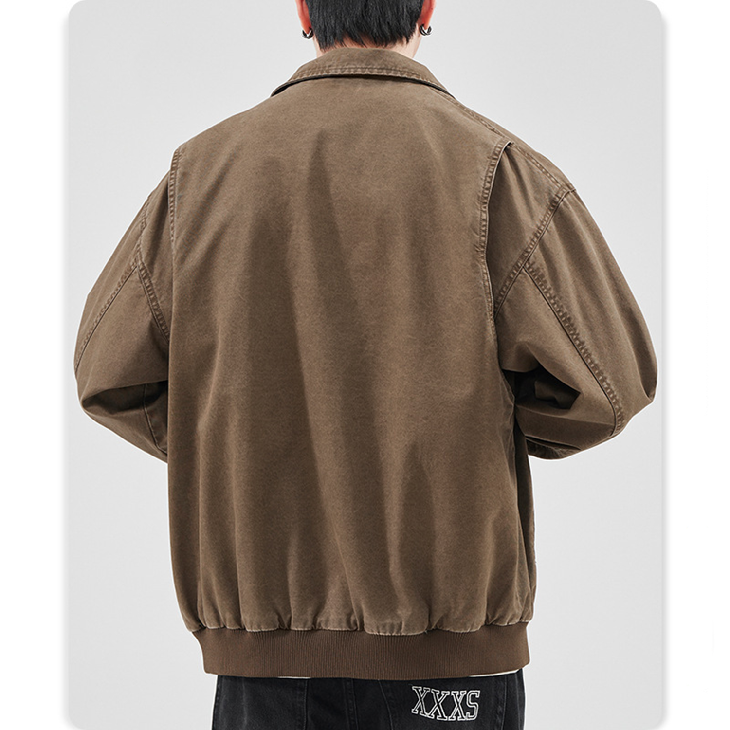 Zipper Long Sleeve Casual Work Jacket 3