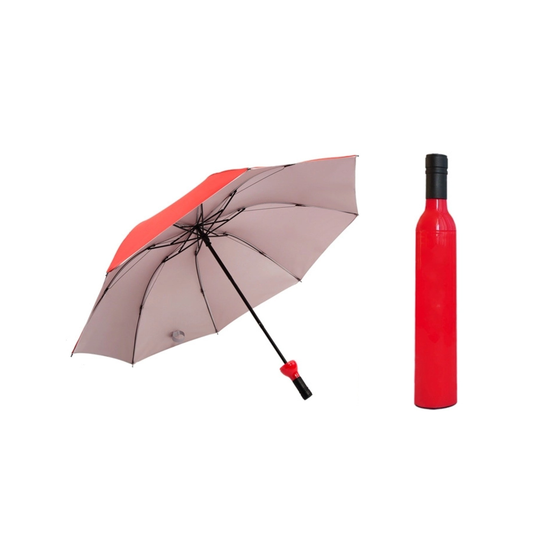 42" Arc Compact Beer Bottle Umbrella 8