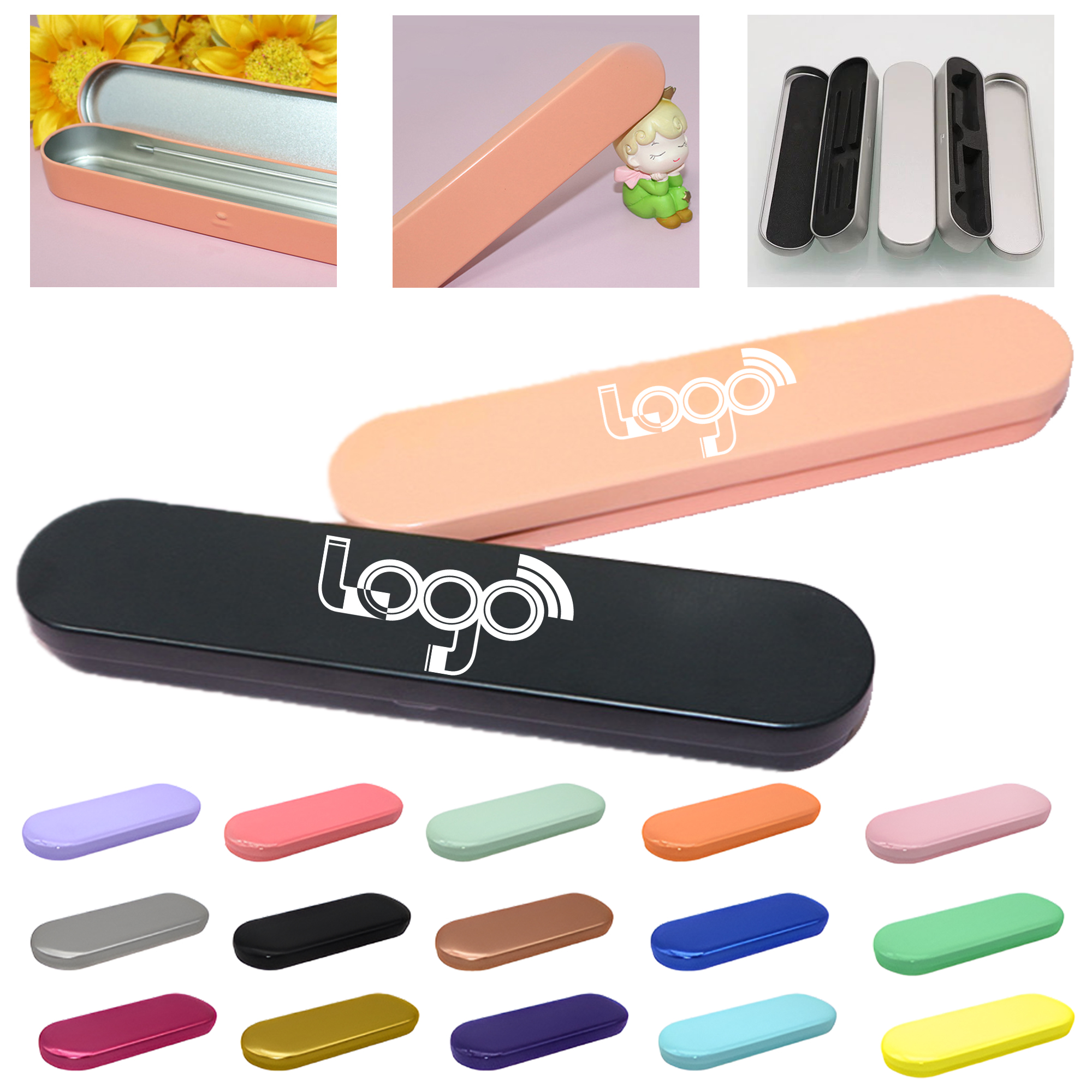 Durable Tinplate Pen Storage Box 2