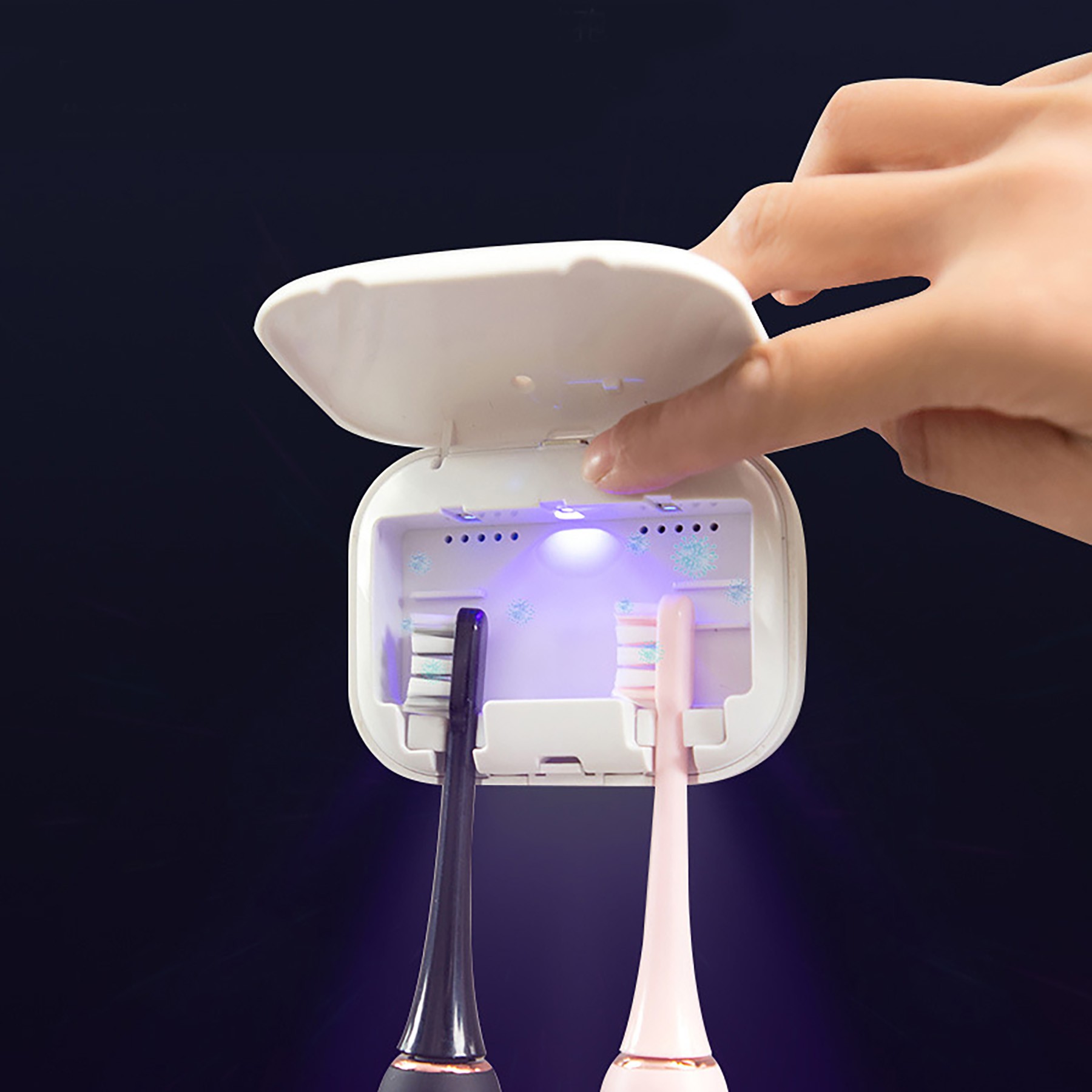 UV Toothbrush Sanitizer and Holder- 2 Toothbrush 9