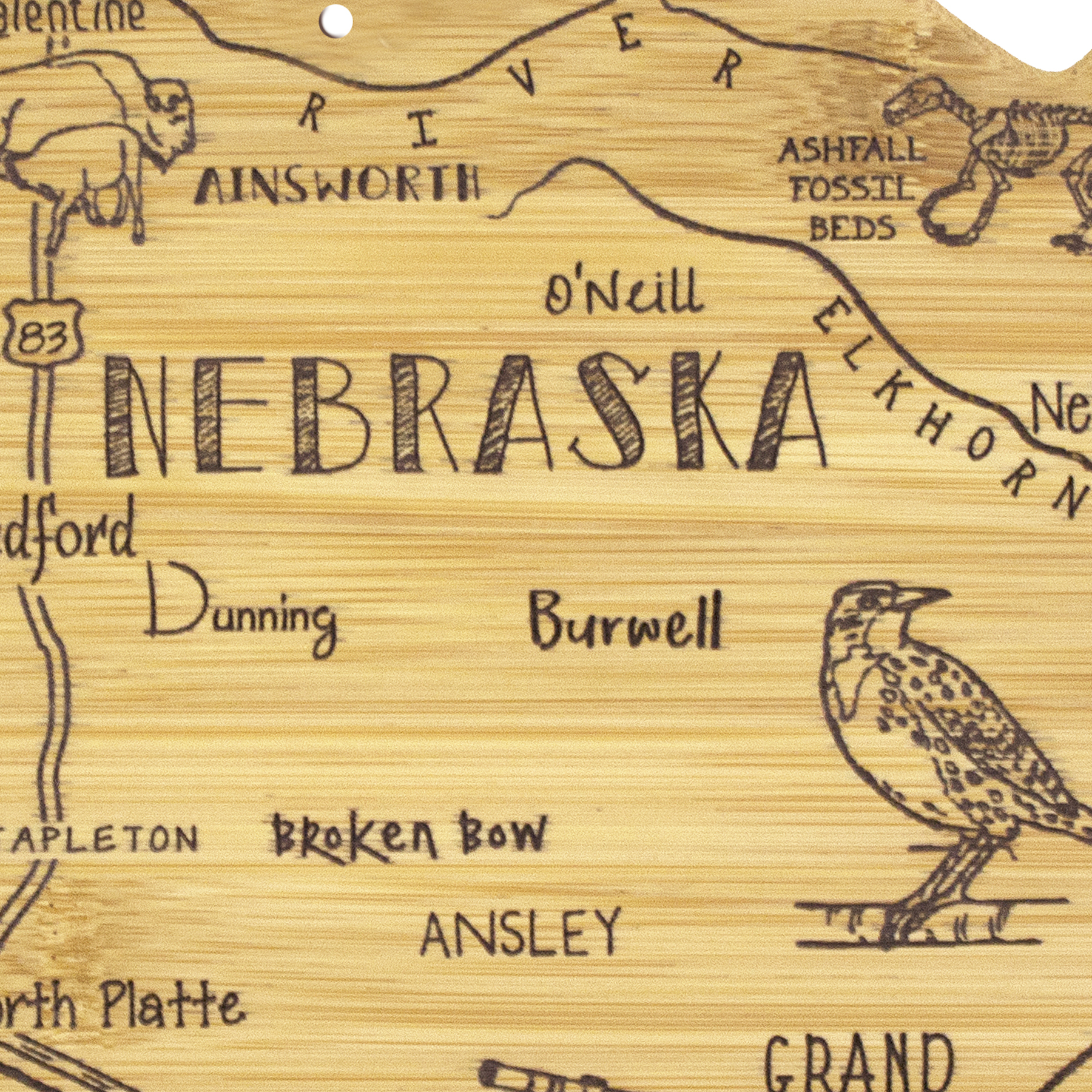 Destination Nebraska Cutting & Serving Board 8