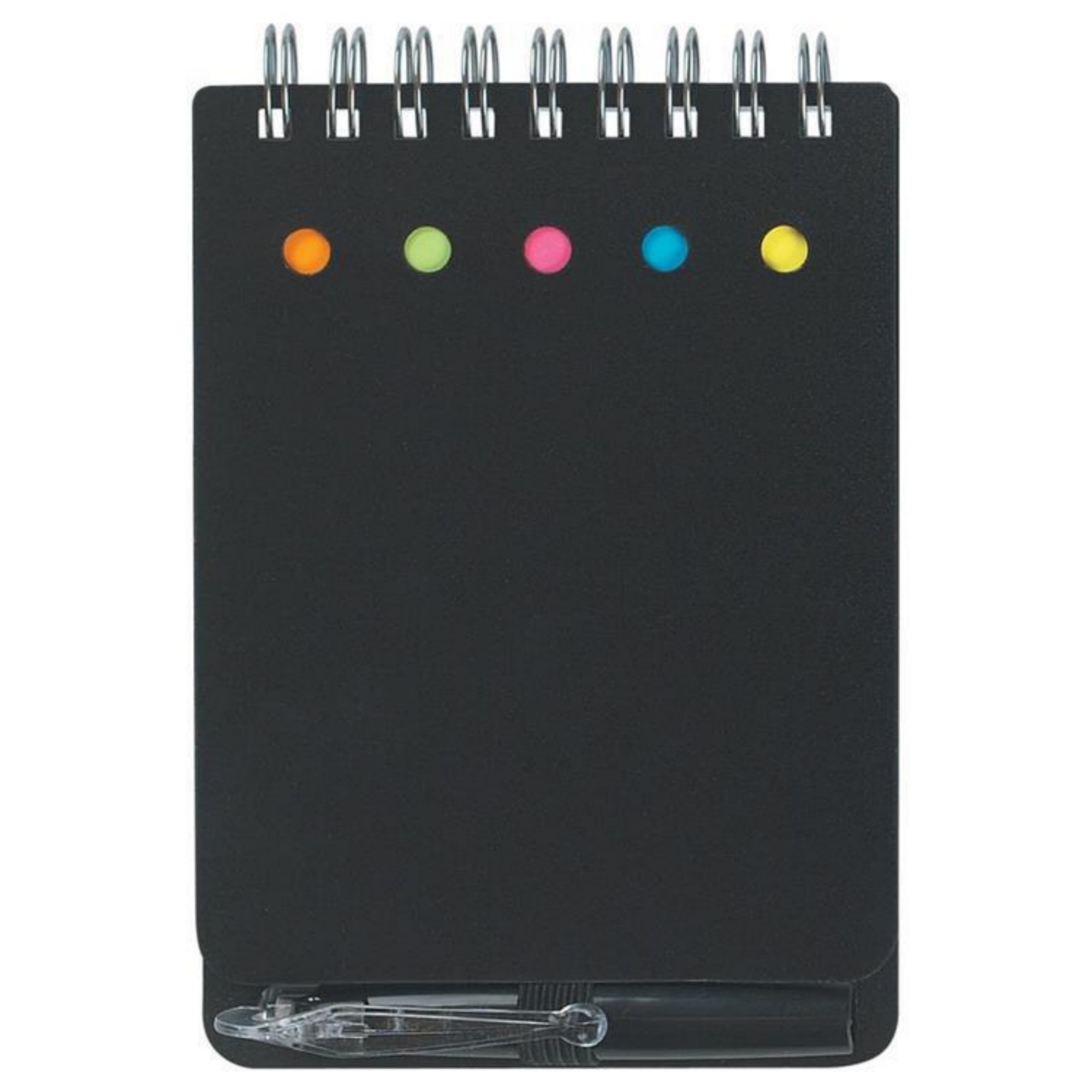 Spiral Notebook with Integrated Sticky Notes and Pen - Holder 7