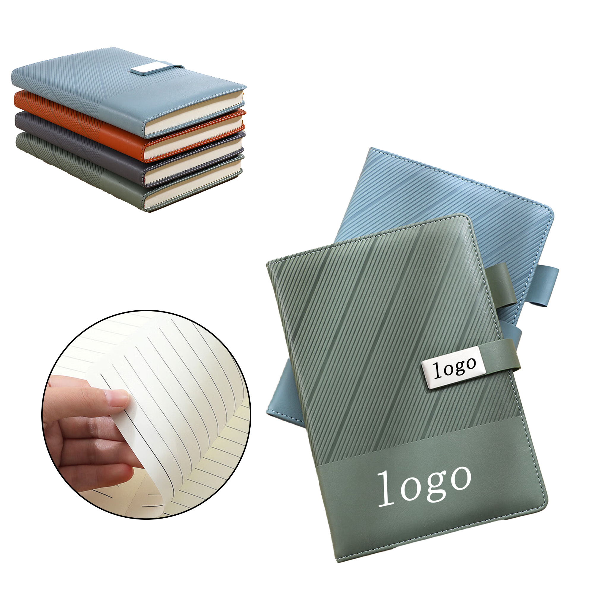 Business Gift Custom Leather-Bound Notebook 2