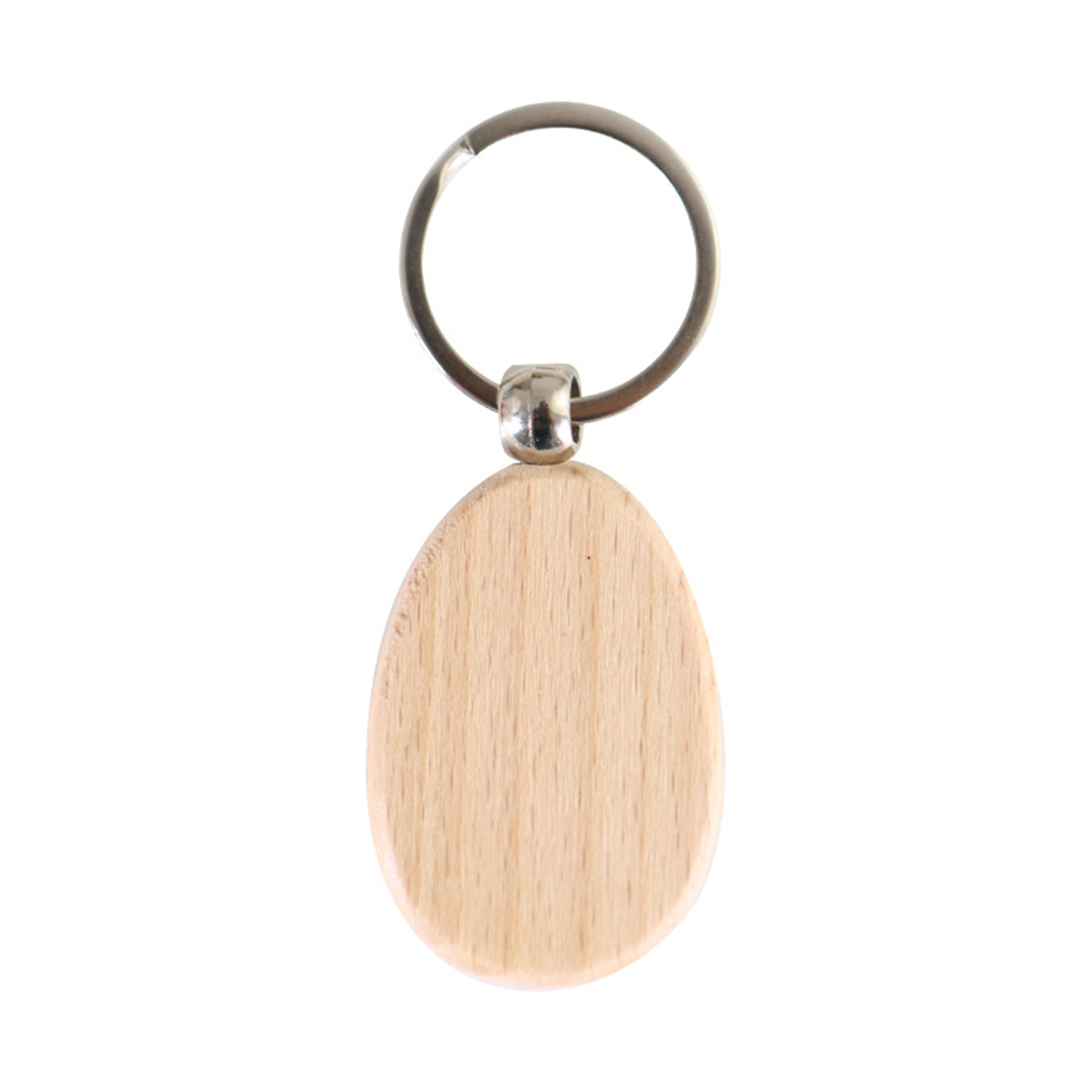 Wooden Egg Shape Keychain 2