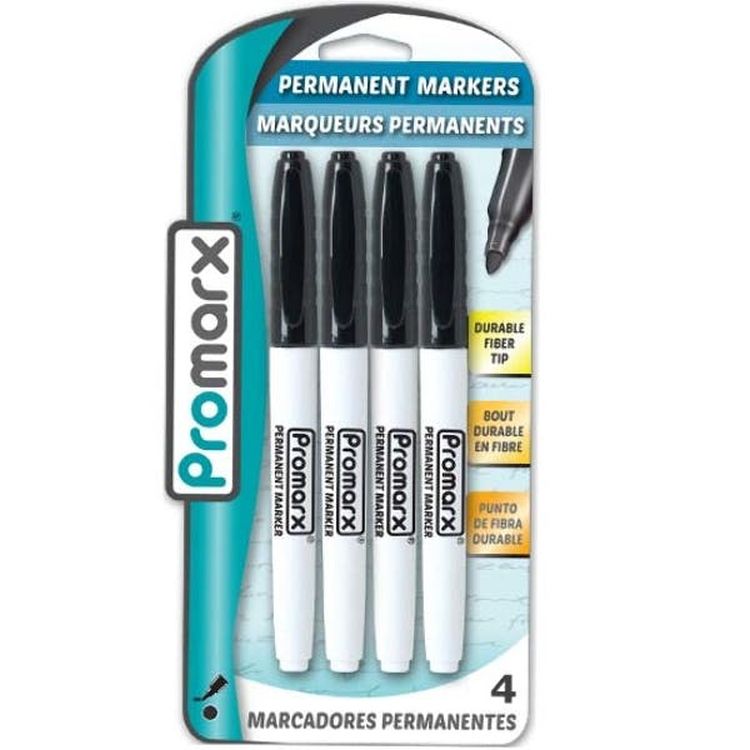 Permanent Markers - Black 4 Pack 2