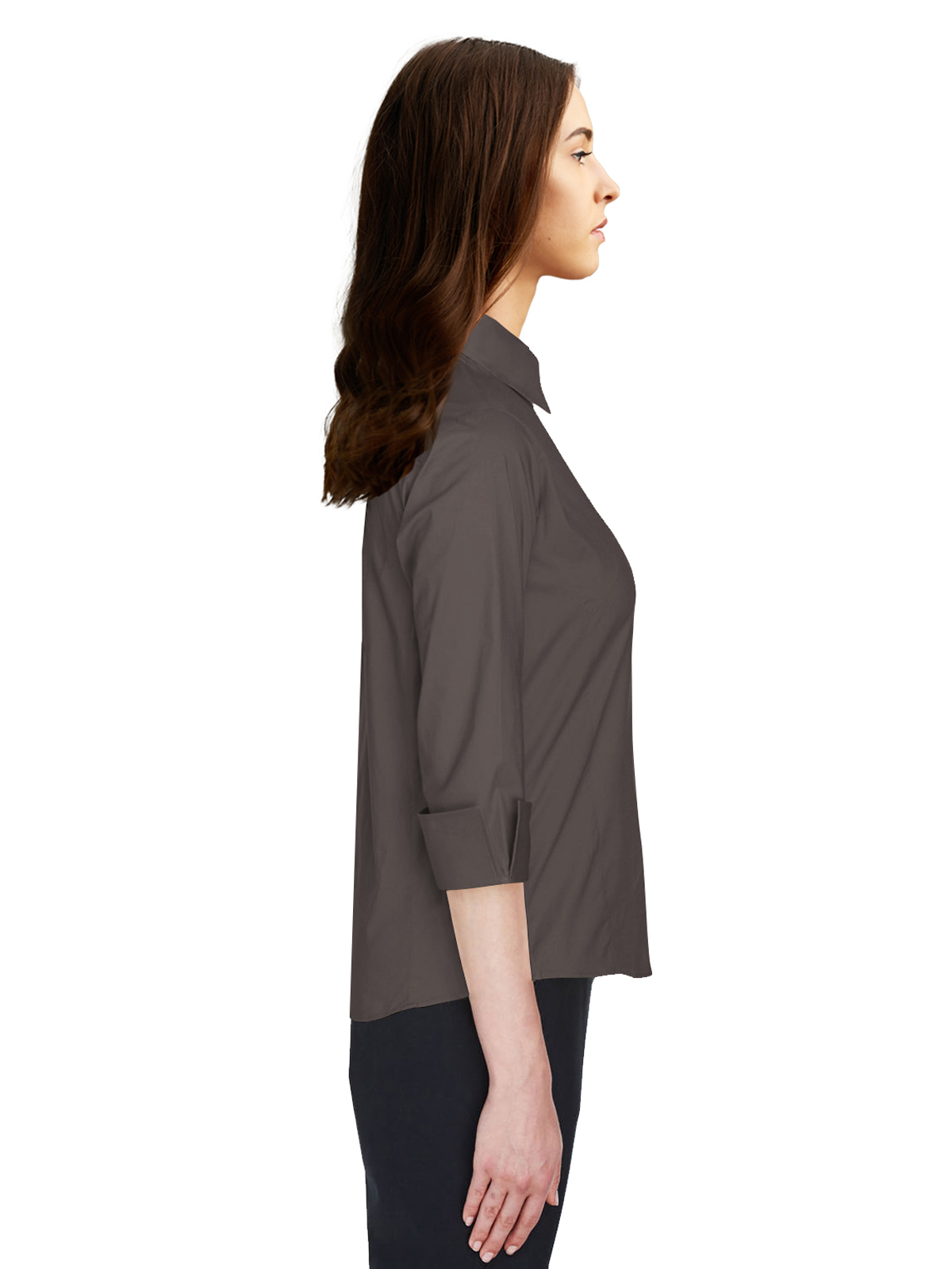 Blue Generation - Women's Pocketless 3/4-Sleeve Poplin Shirt 46