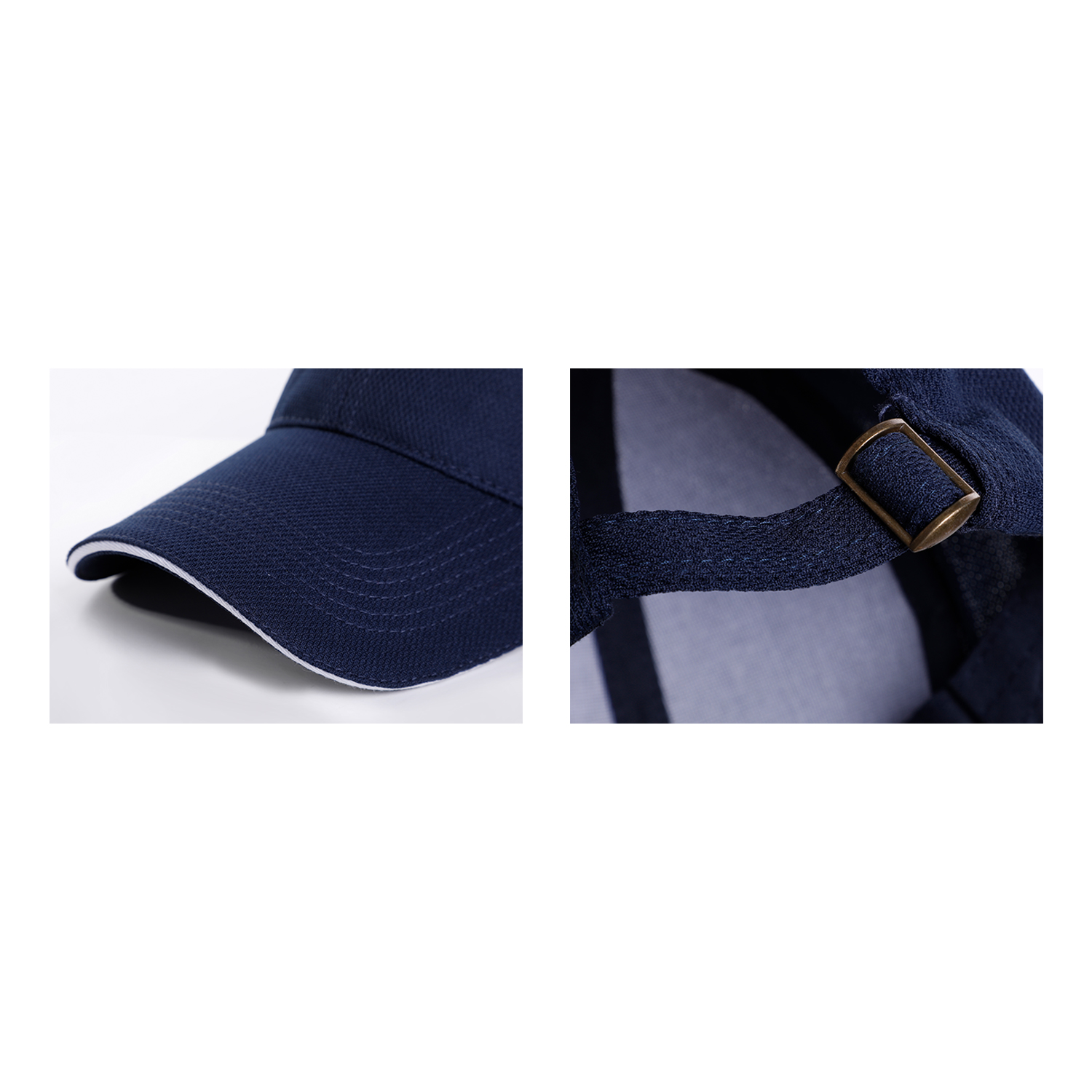 Stock Solid Color Quick Dry Poly 6 Panel Cap w/Single Buckle Back Fastener 4