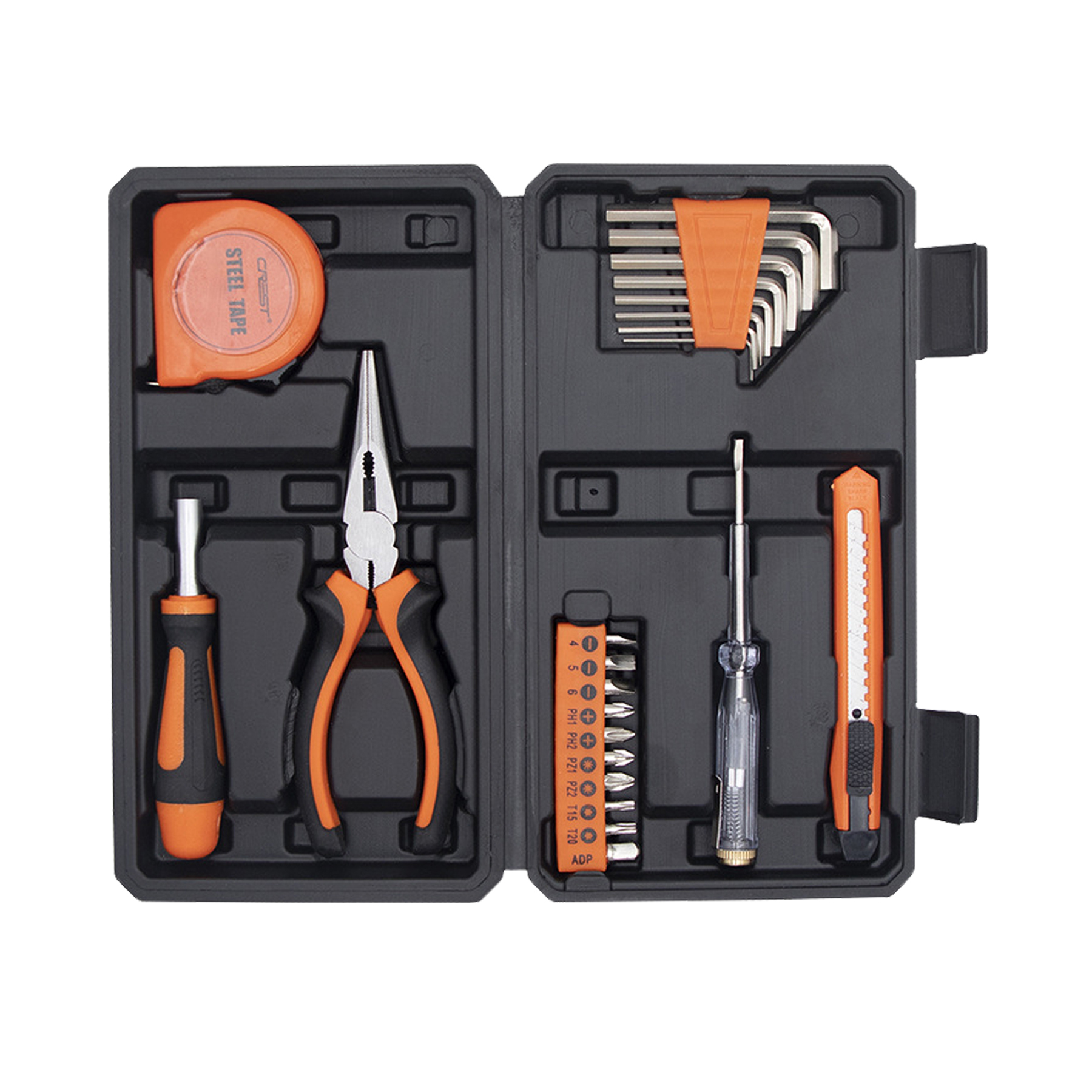 HandyPro 23pc Household Tool Set with Hex Wrench, Utility Knife, and Tape Measure 1