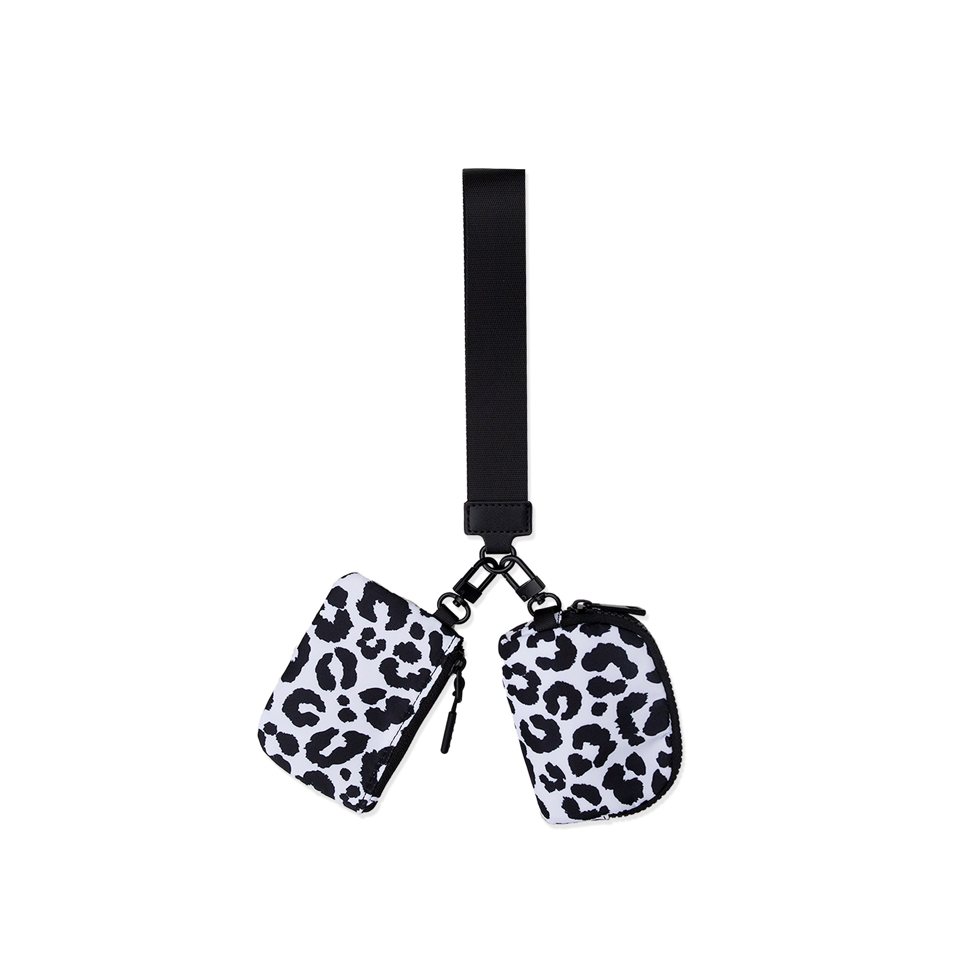 Nylon Dual Pouch Wristlet 3" x 4" With Zipper Strap 2